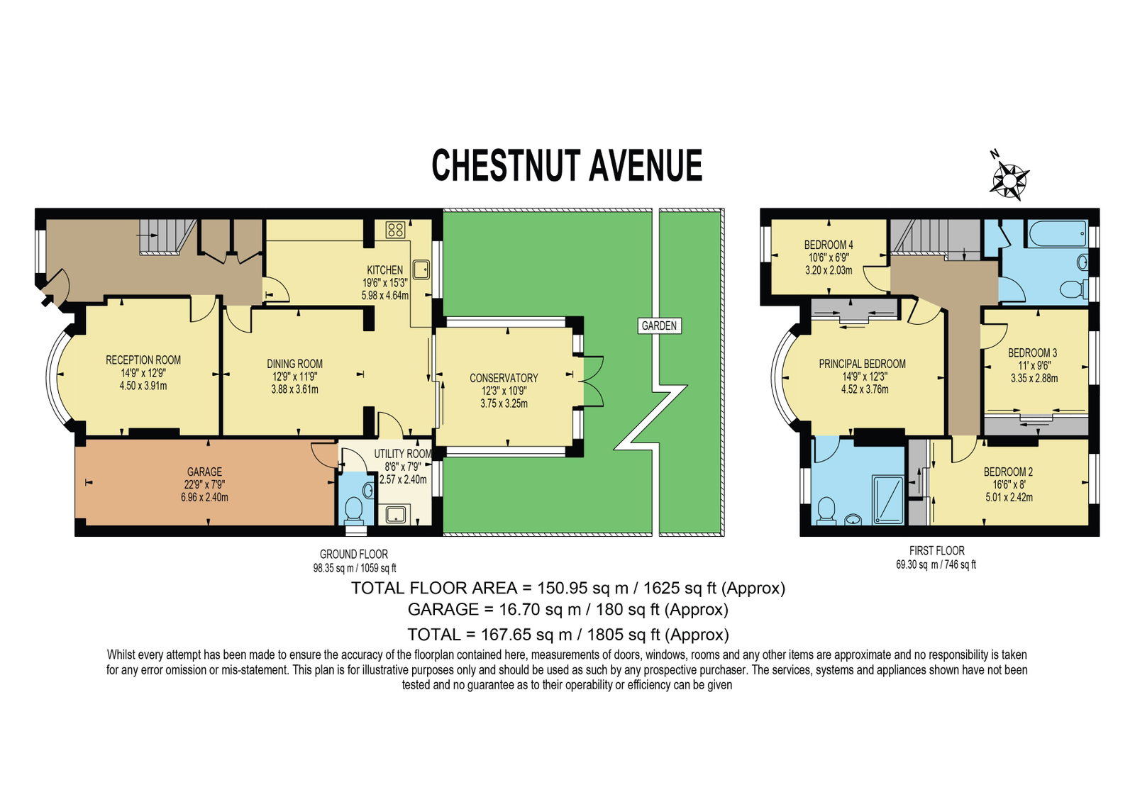 37, Chestnut Avenue, Ewell floorplan
