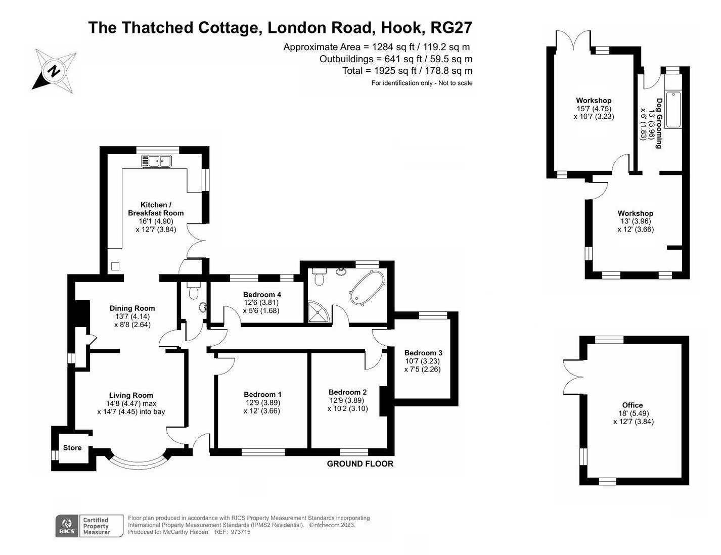 The Thatch Cottage,, London Road, Hook floorplan