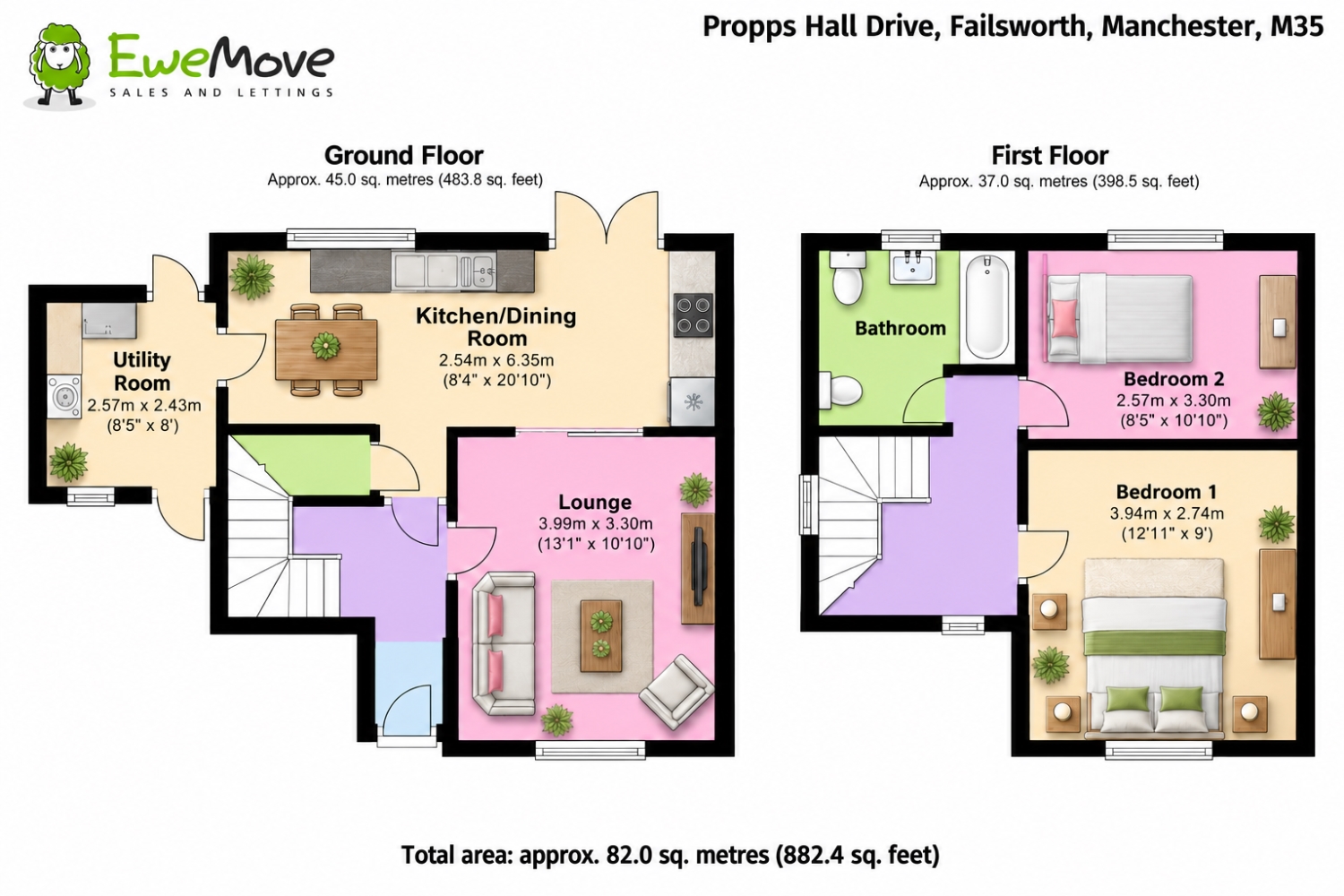 Propps Hall Drive Failsworth, Manchester floorplan