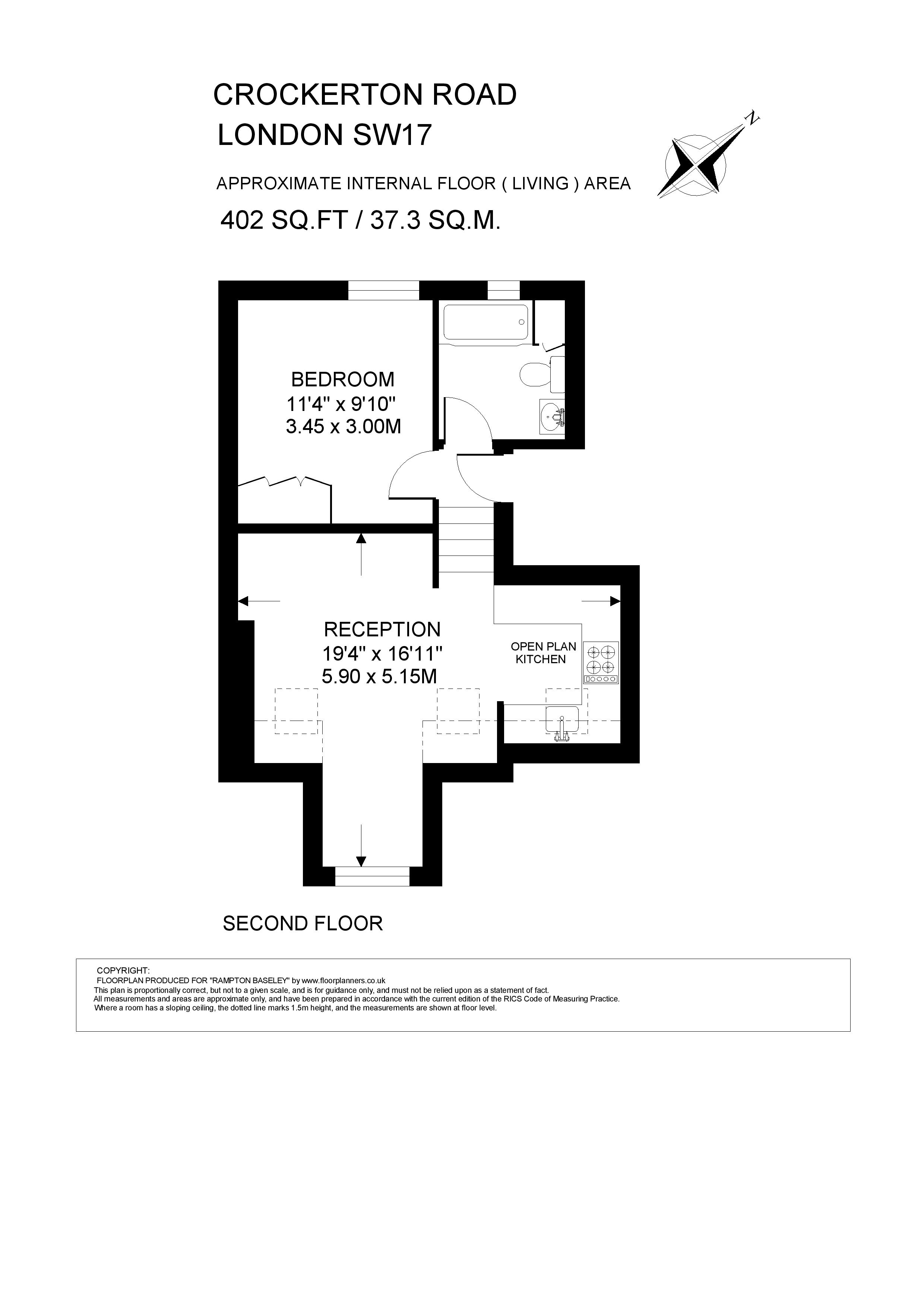 28D, Crockerton Road, London floorplan