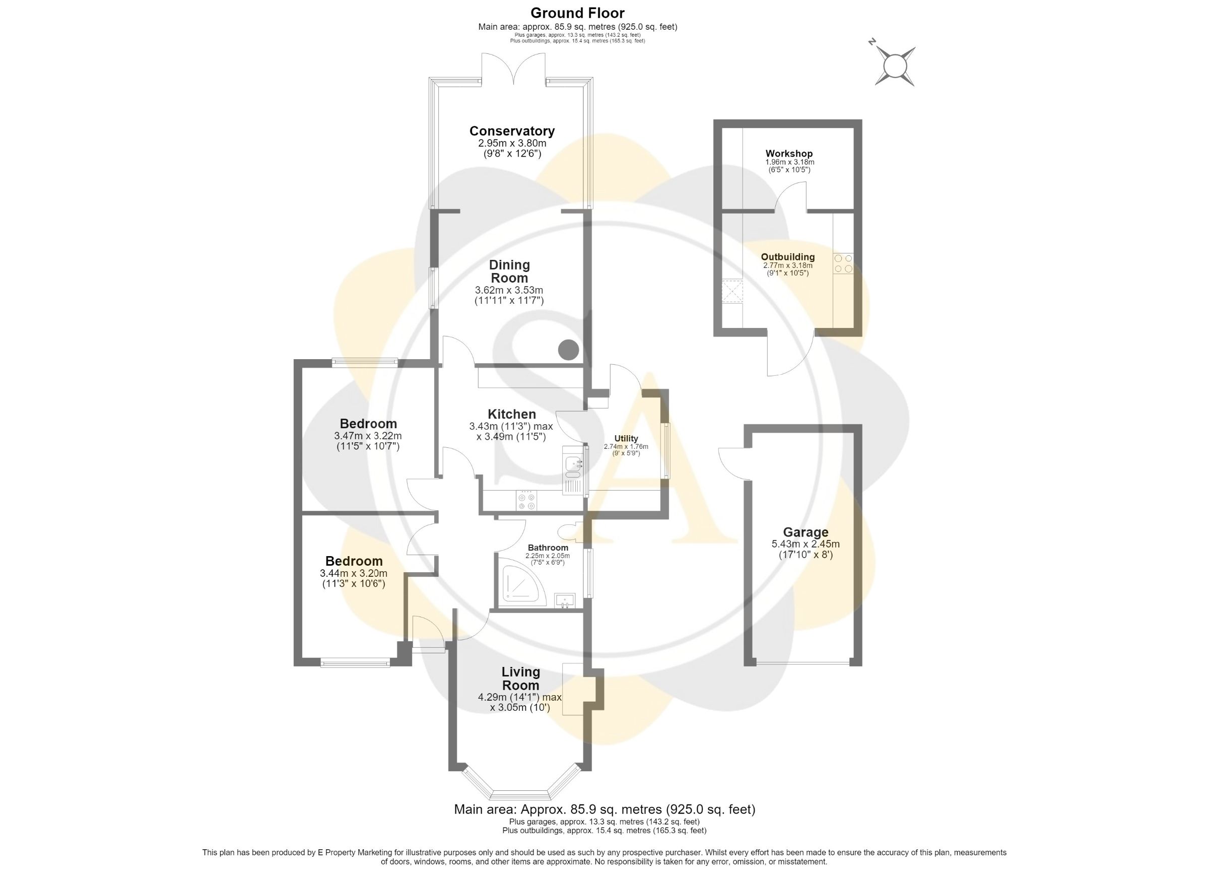 105 Carfax Avenue, Farnham floorplan