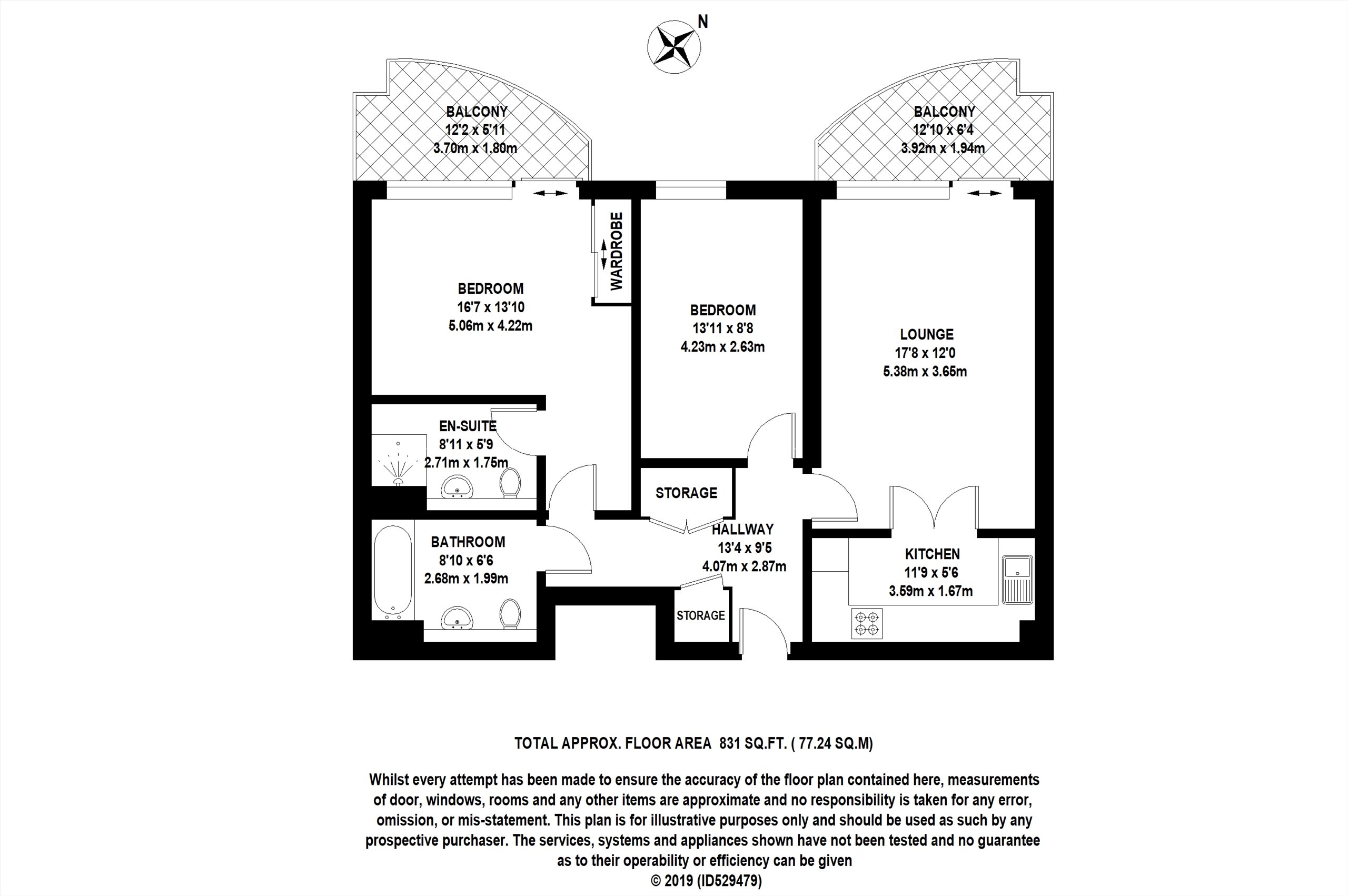 381, Flagstaff House, London floorplan