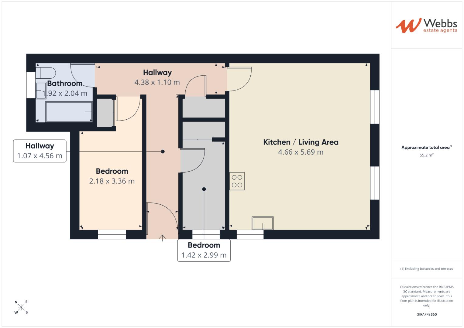 Apartment 1A, Parkin Mews, Stafford Street, Cannock floorplan