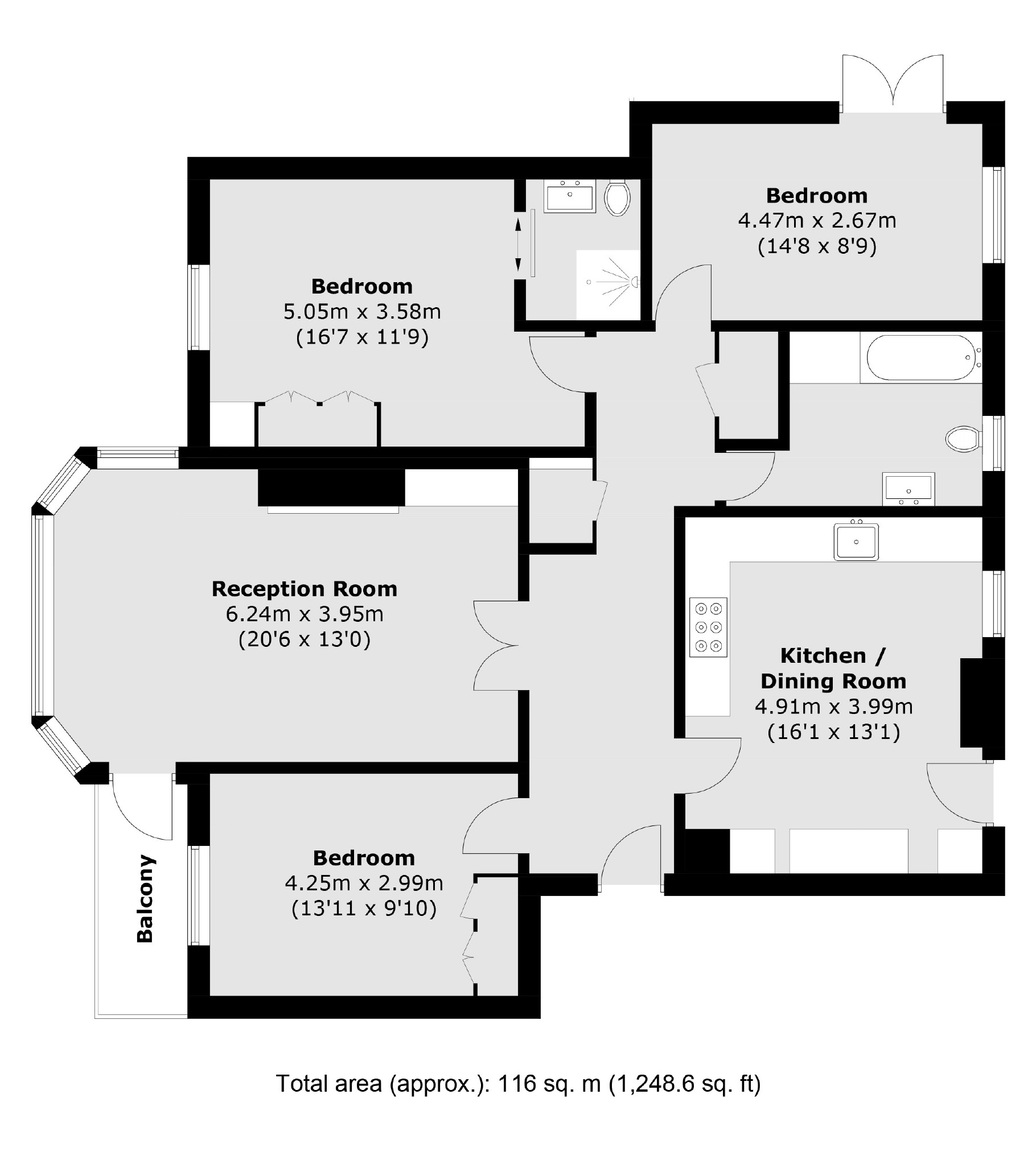 Flat 84, Exeter House, Putney Heath, London floorplan