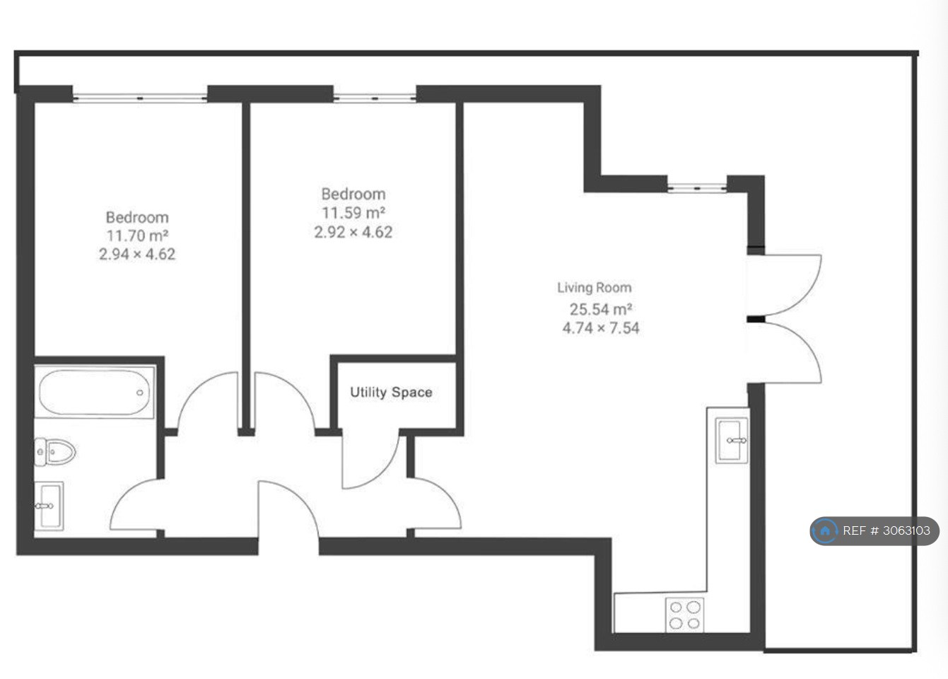 Kings Quarter Apartments King Square Avenue, Stokes Croft, Bristol floorplan