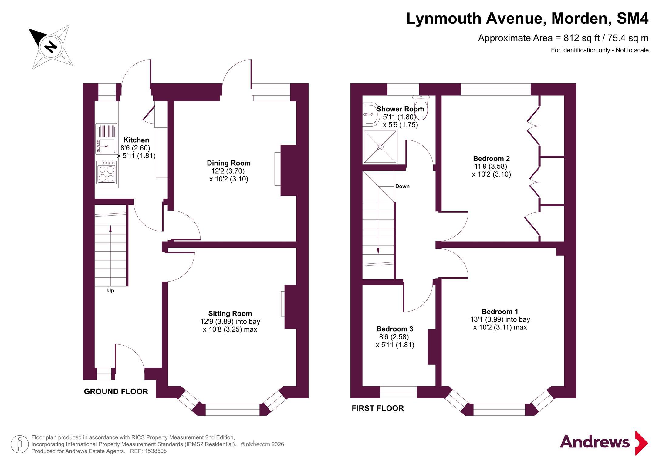 Lynmouth Avenue, Morden floorplan
