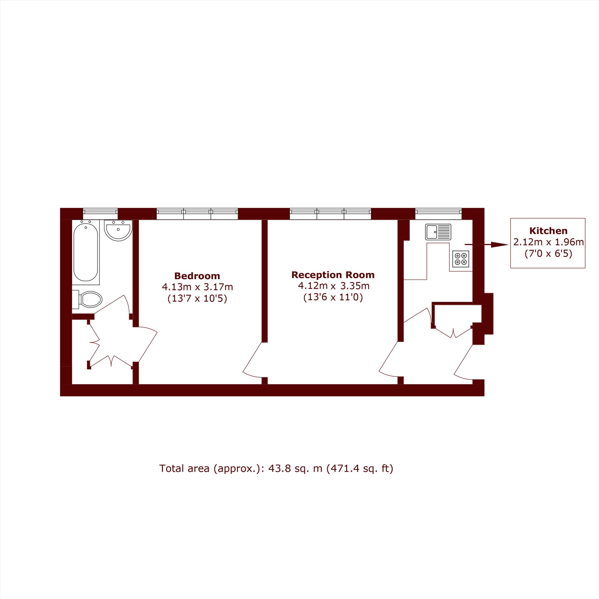 Flat 15, Tarranbrae, Willesden Lane, London floorplan
