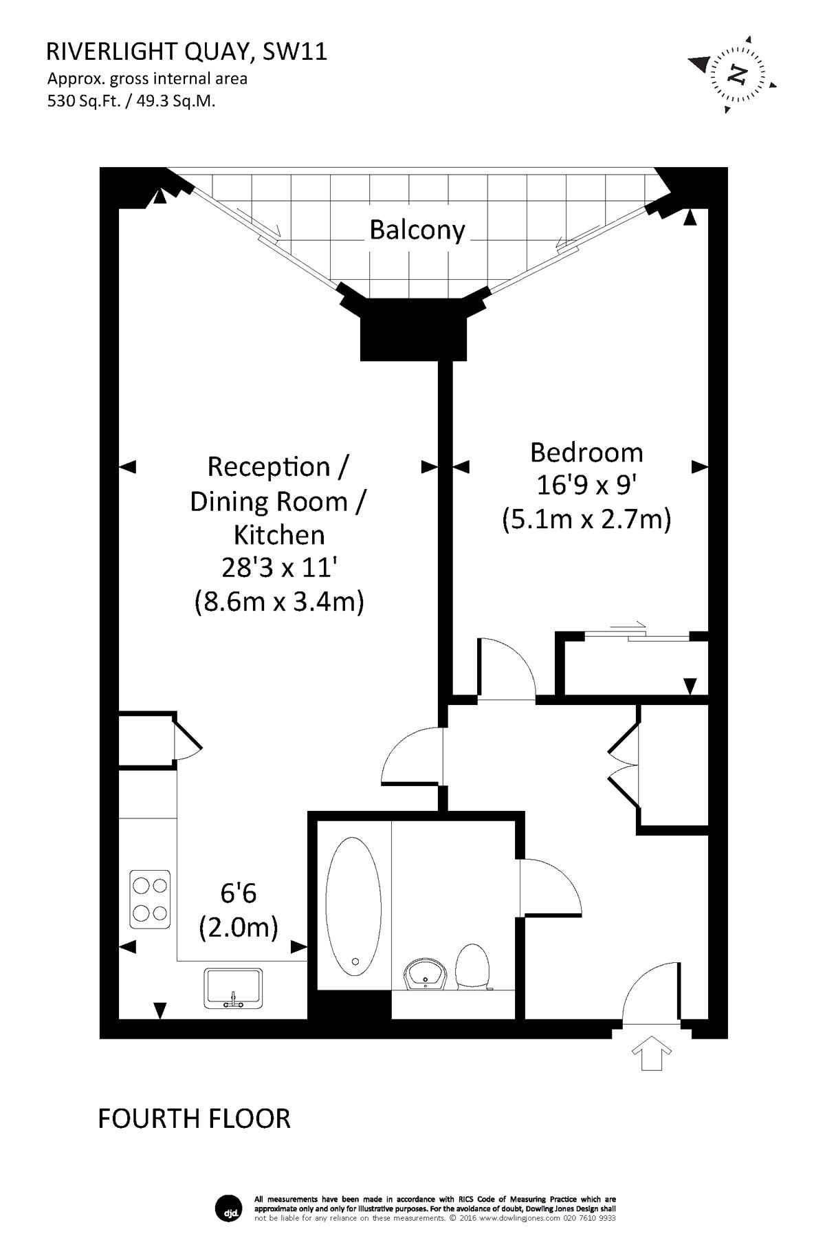 1 Bedrooms Flat to rent in 4 Riverlight Quay, London SW11