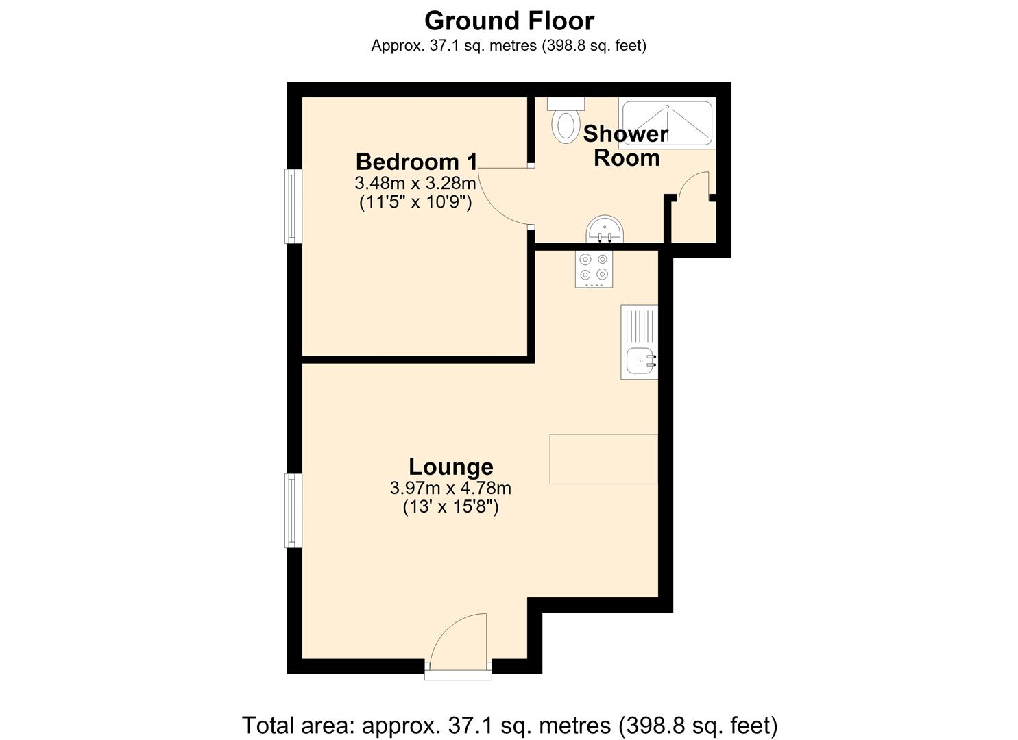 Flat 1, 7, Station Road, Haverhill floorplan