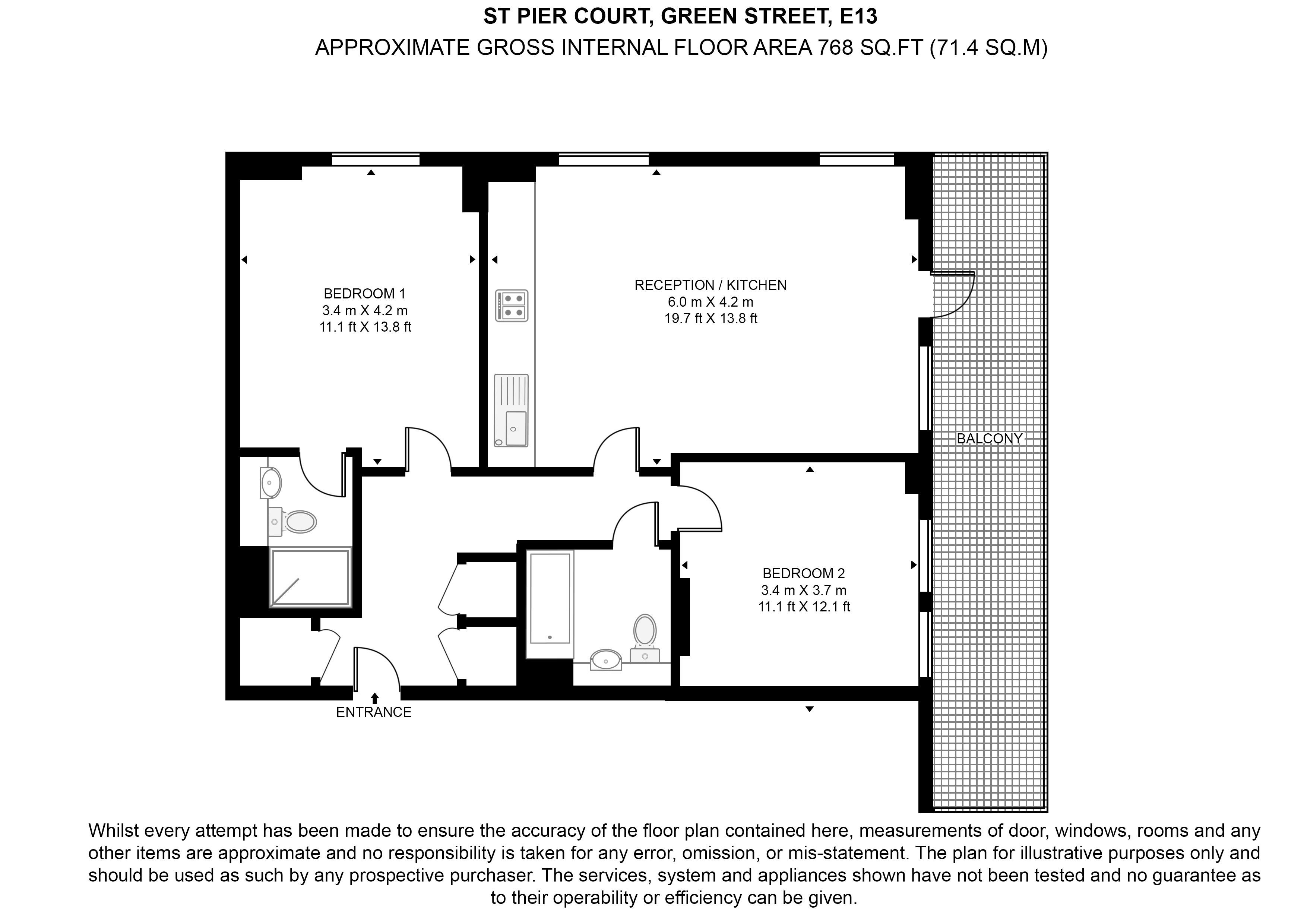 St pier court , Green Street, London floorplan