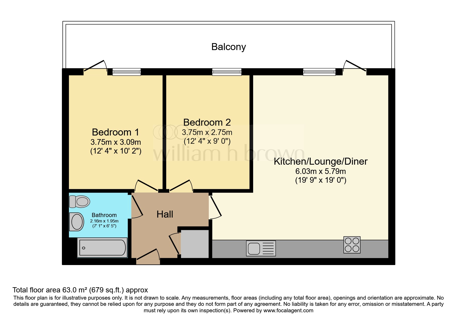 Flat 91, Boston House, Park Place, Stevenage floorplan