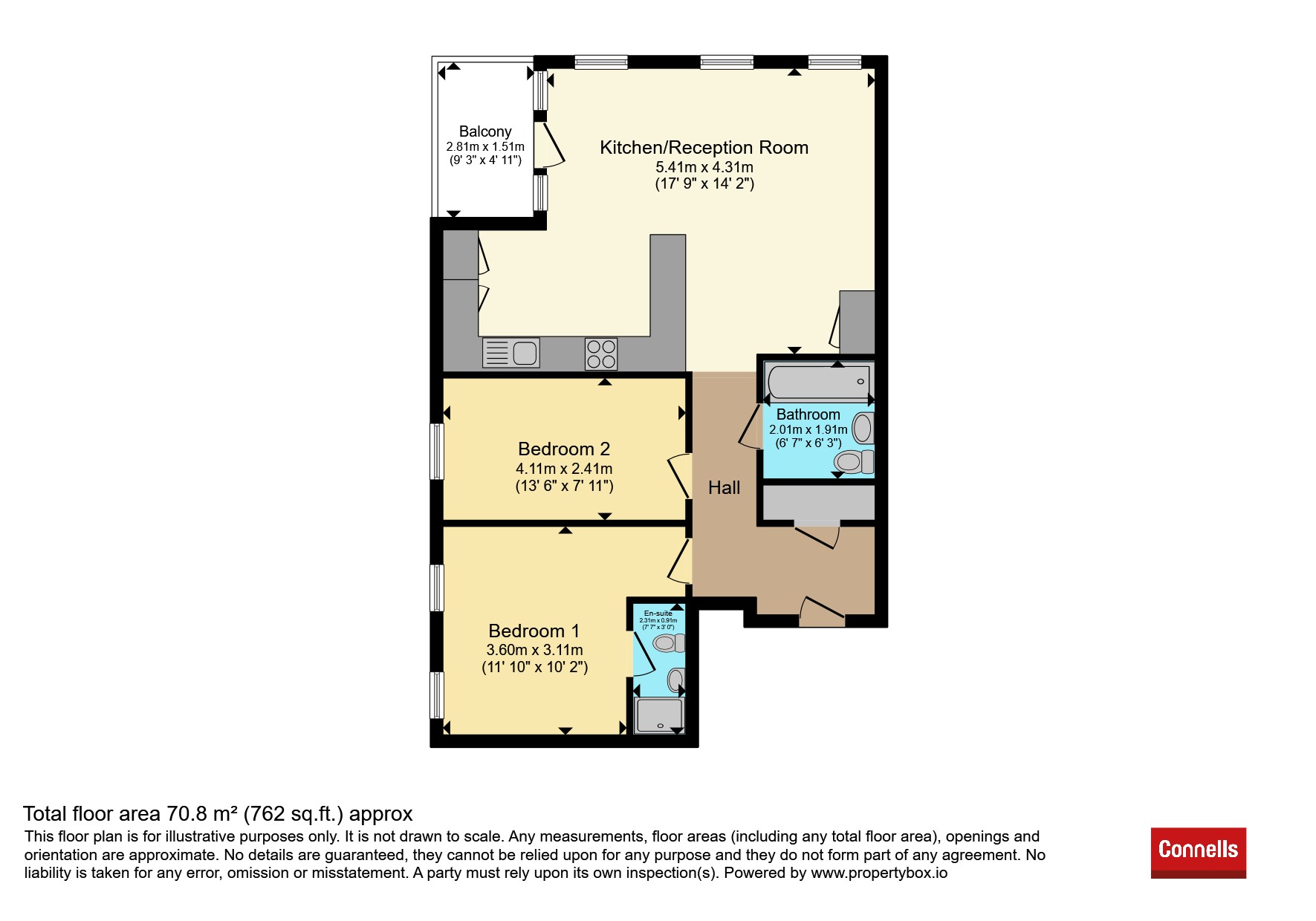 Flat 57, Conway Court, 2, Marri Street, Watford floorplan