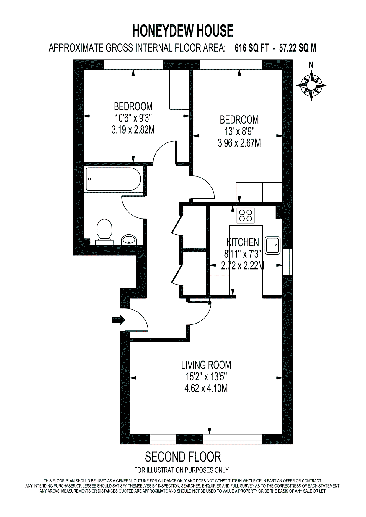 Honeydew House 130-132,Flat 18, Honeydew House, London floorplan