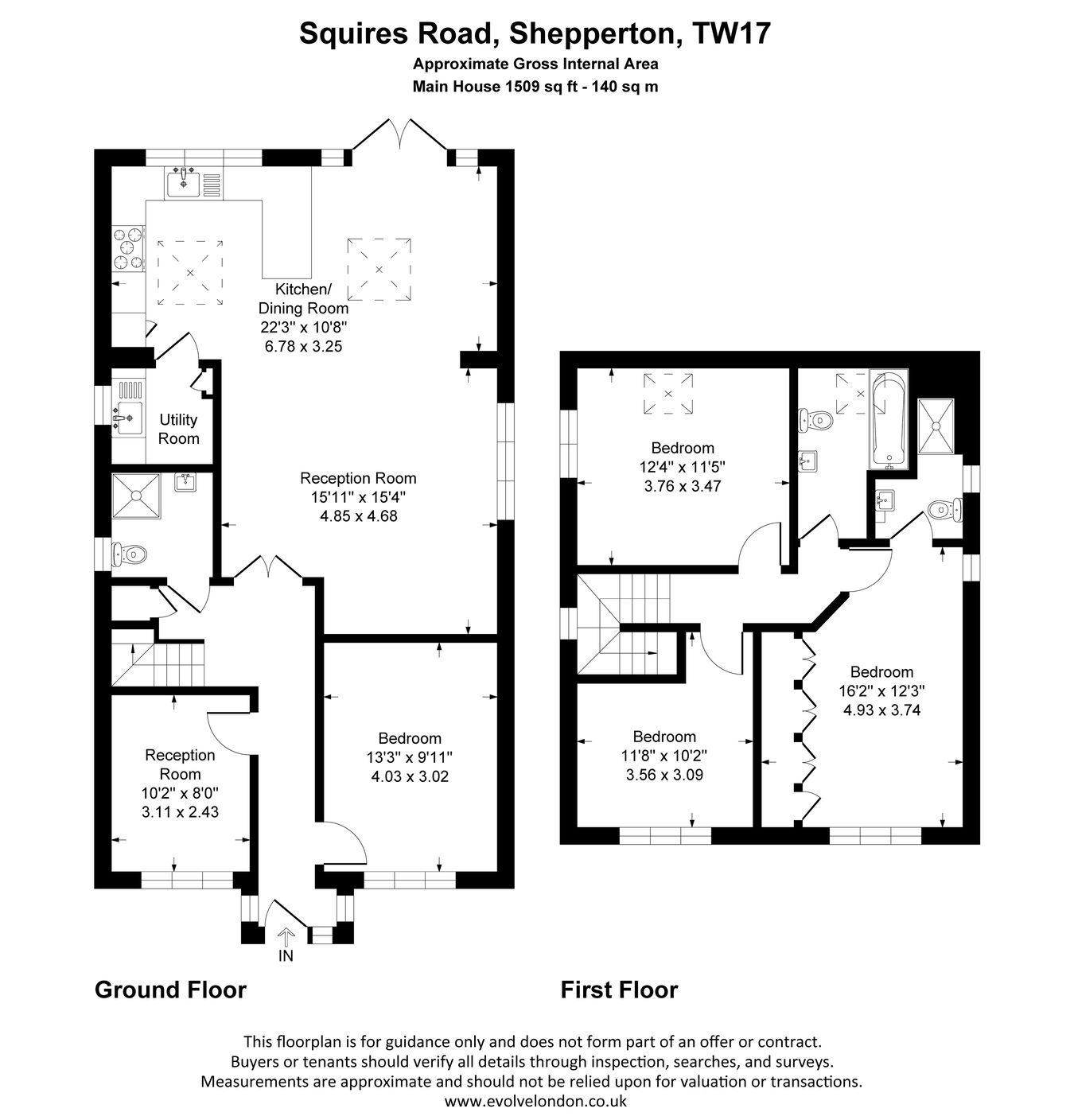 6, Squires Road, Shepperton floorplan