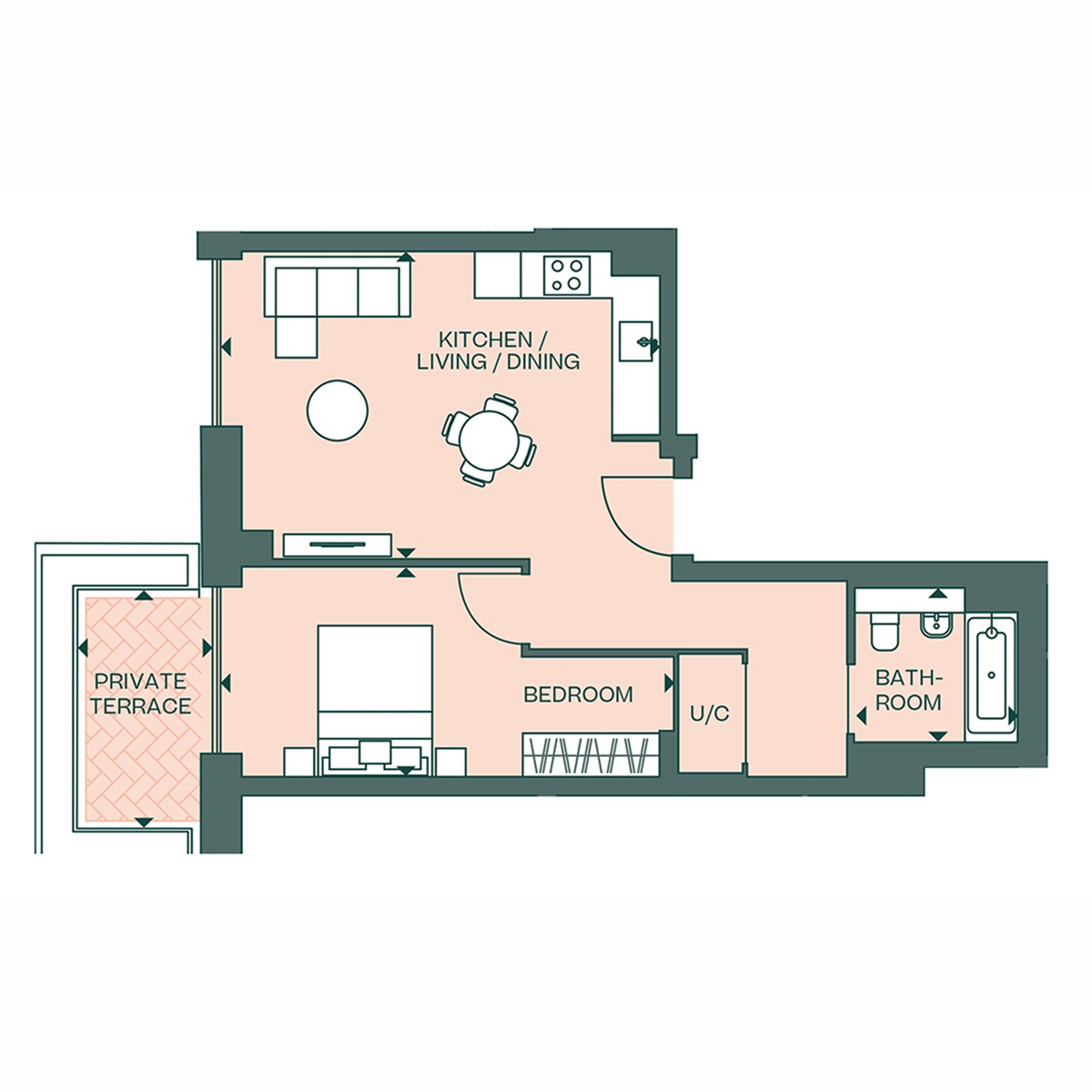 Flat 1.03 Fulton & Fifth, Wembley, HA9 floorplan
