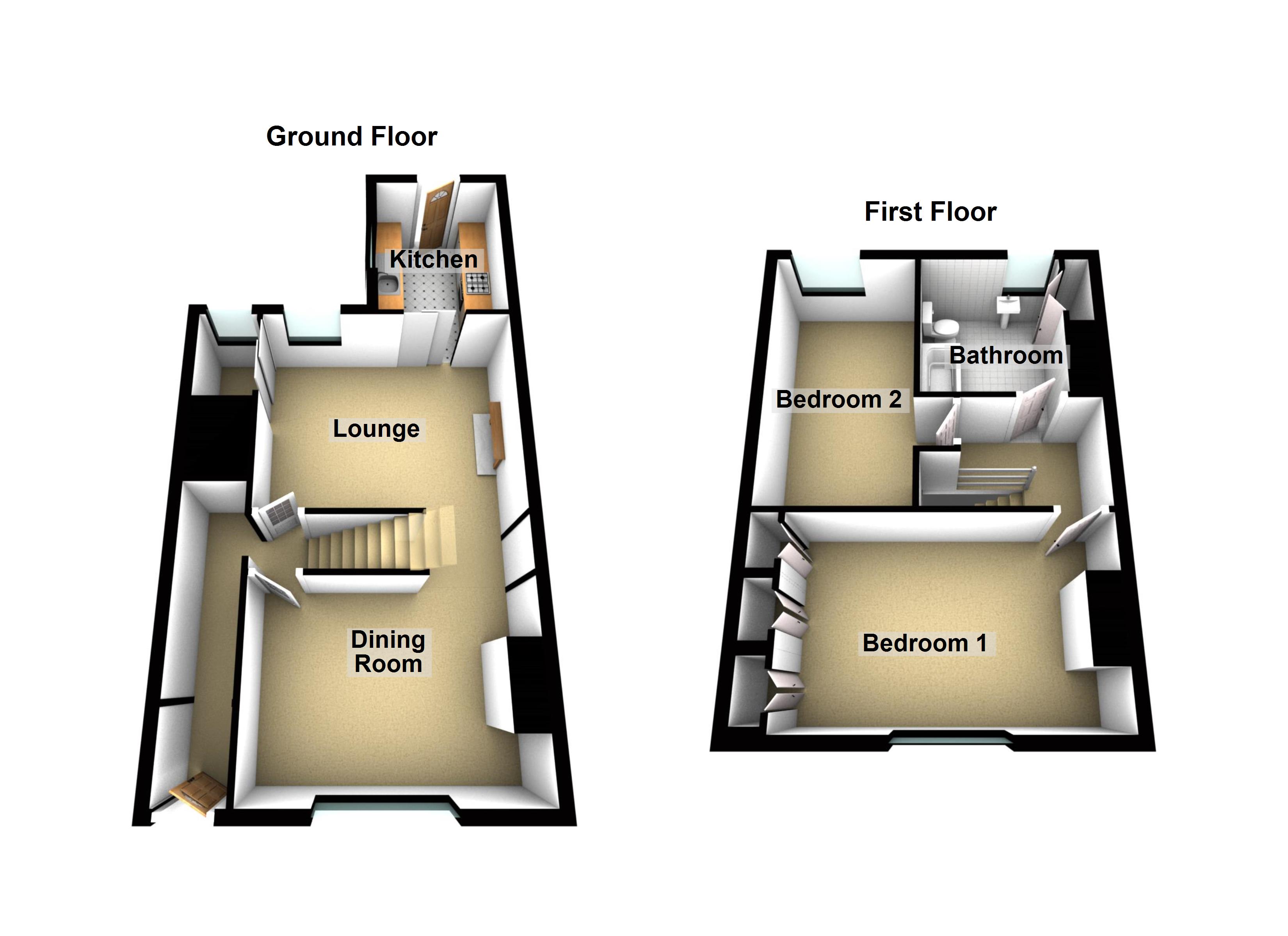 2 Bedrooms Terraced house for sale in South Row, Barrow-In-Furness LA13