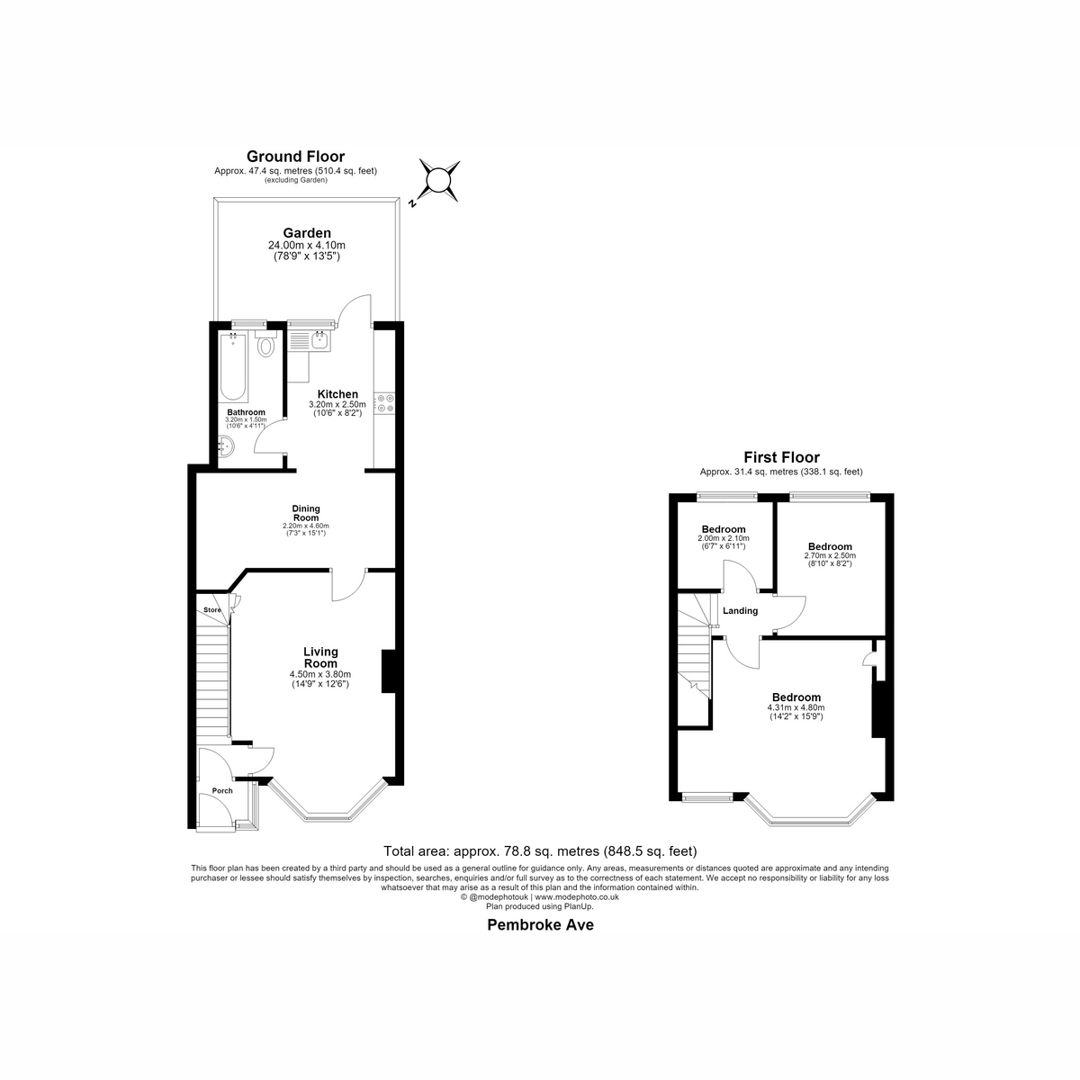 51, Pembroke Avenue, Enfield floorplan