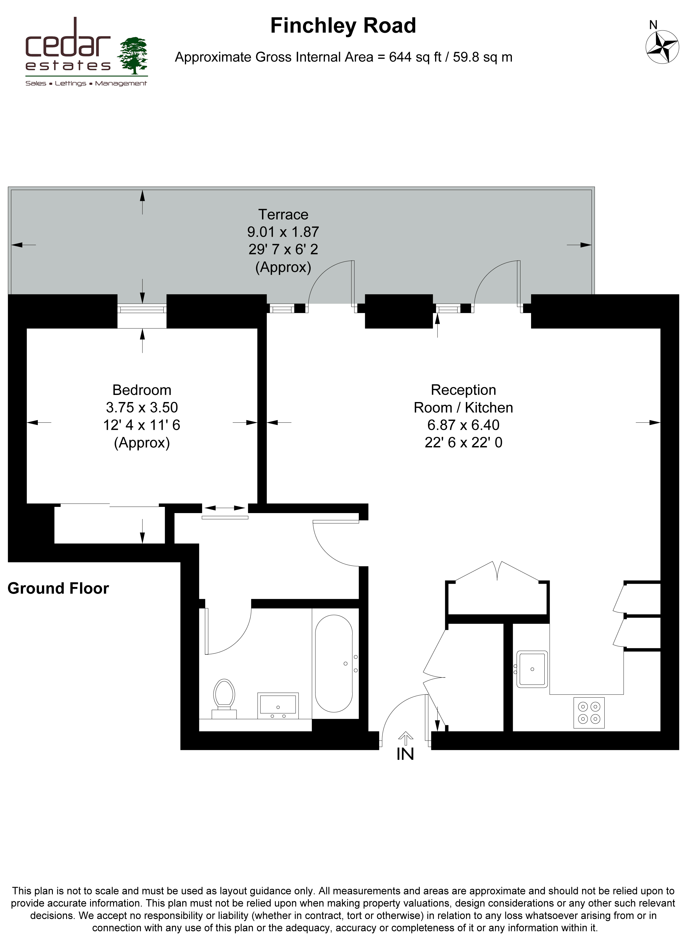 Flat 4 Clark House, 328 Finchley Road, Kidderpore Green, London floorplan