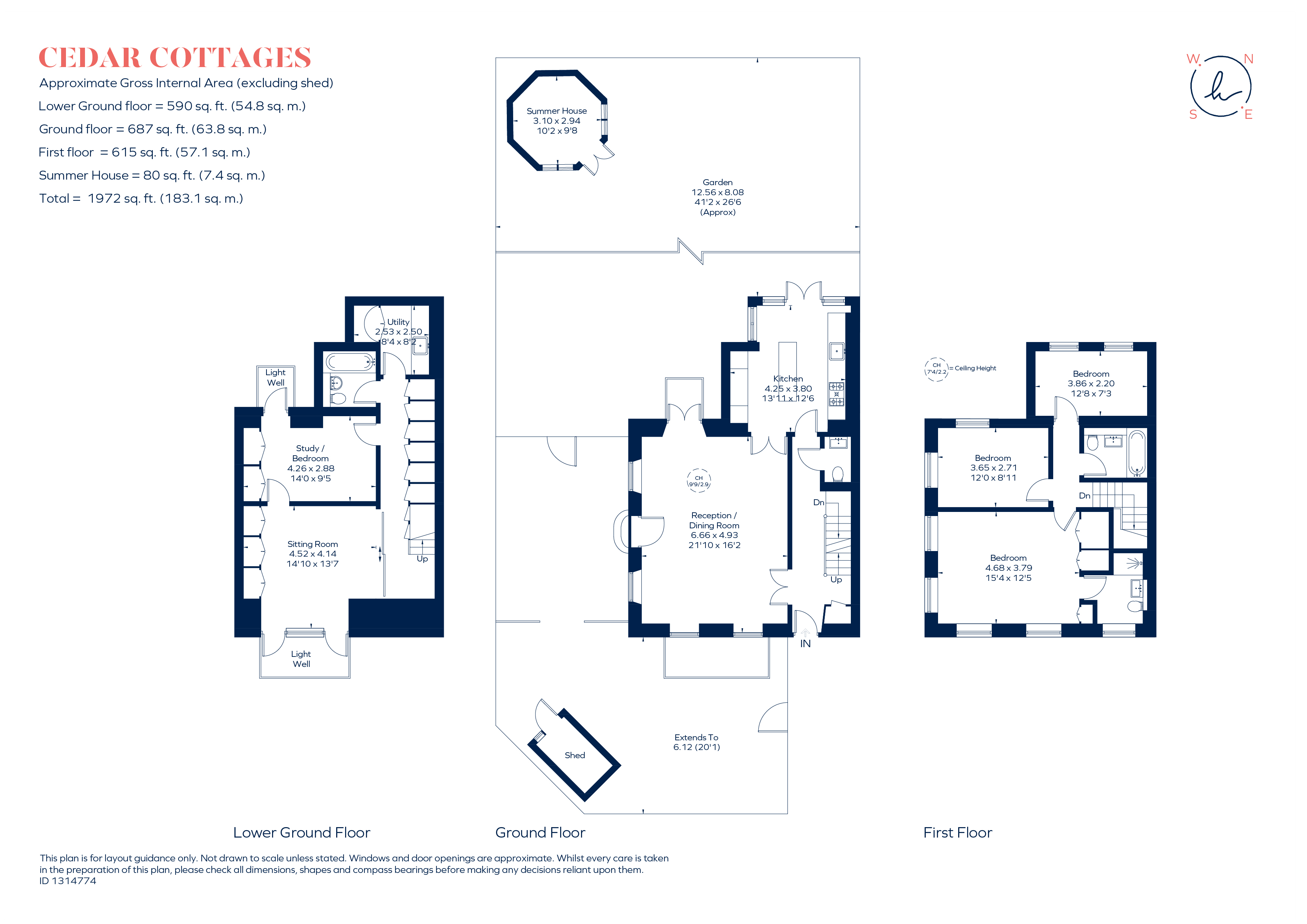 1, Cedars Cottages, 150, Roehampton Lane, London floorplan