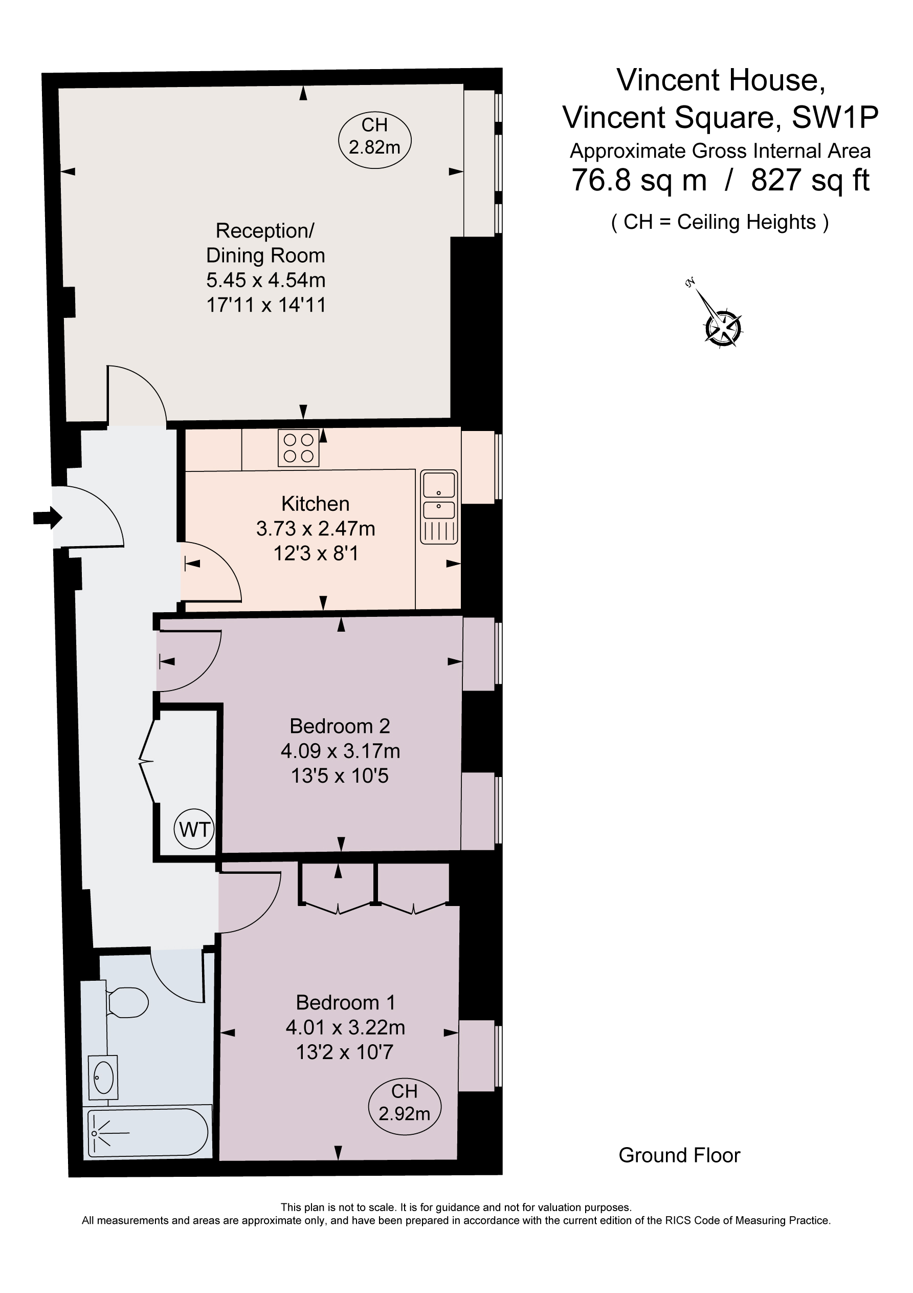 Flat 1B,, Vincent House, Westminster floorplan