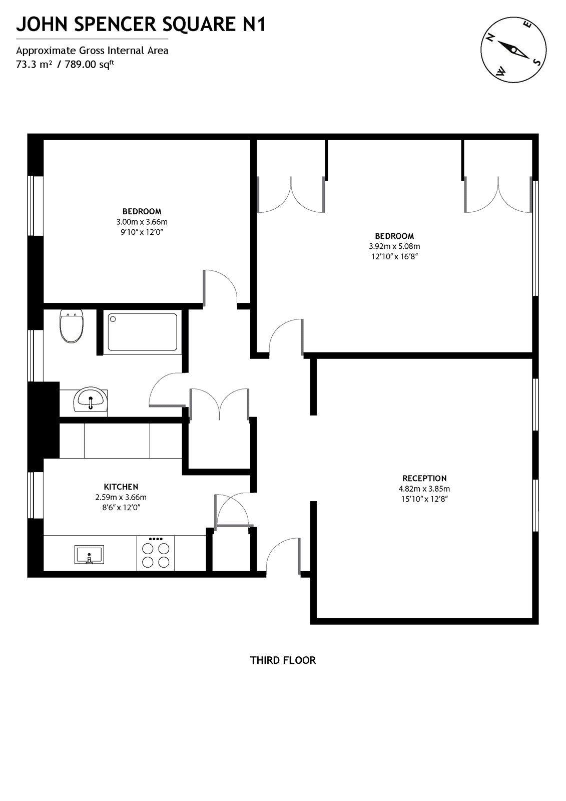 John Spencer Square, London floorplan