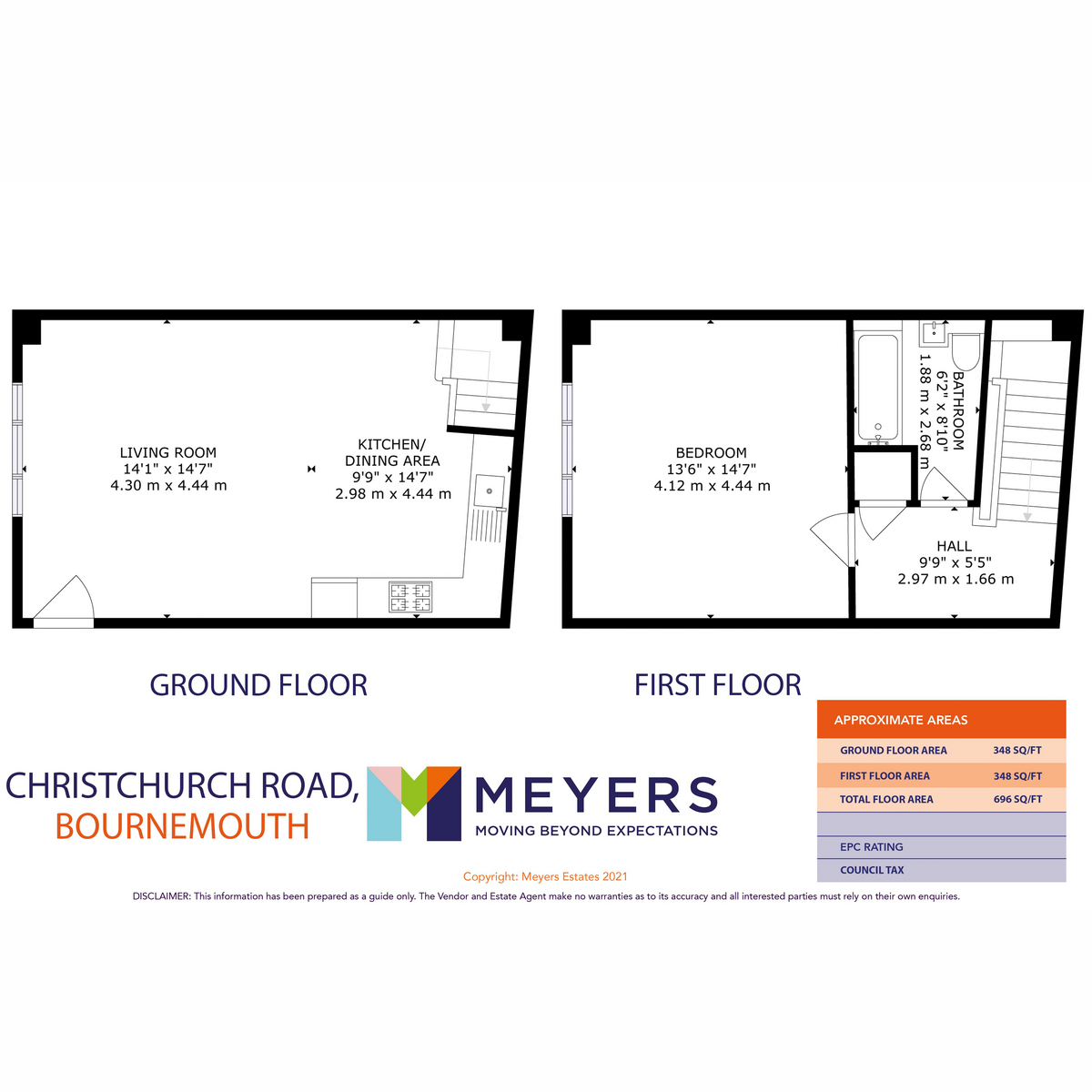 Flat Flat 2, 504, Christchurch Road, Bournemouth floorplan