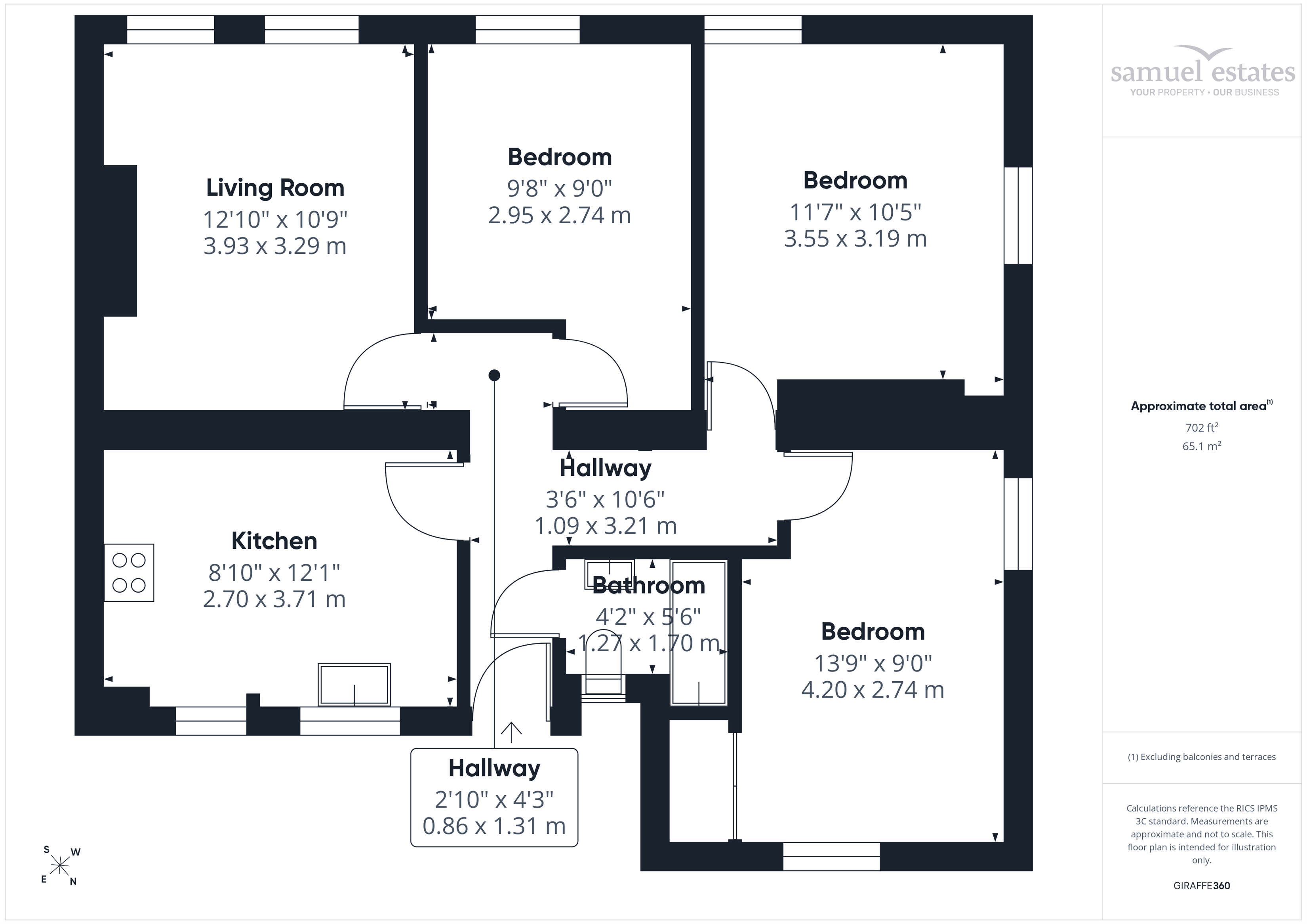 45, Burns House, Doddington Grove, Southwark, London floorplan