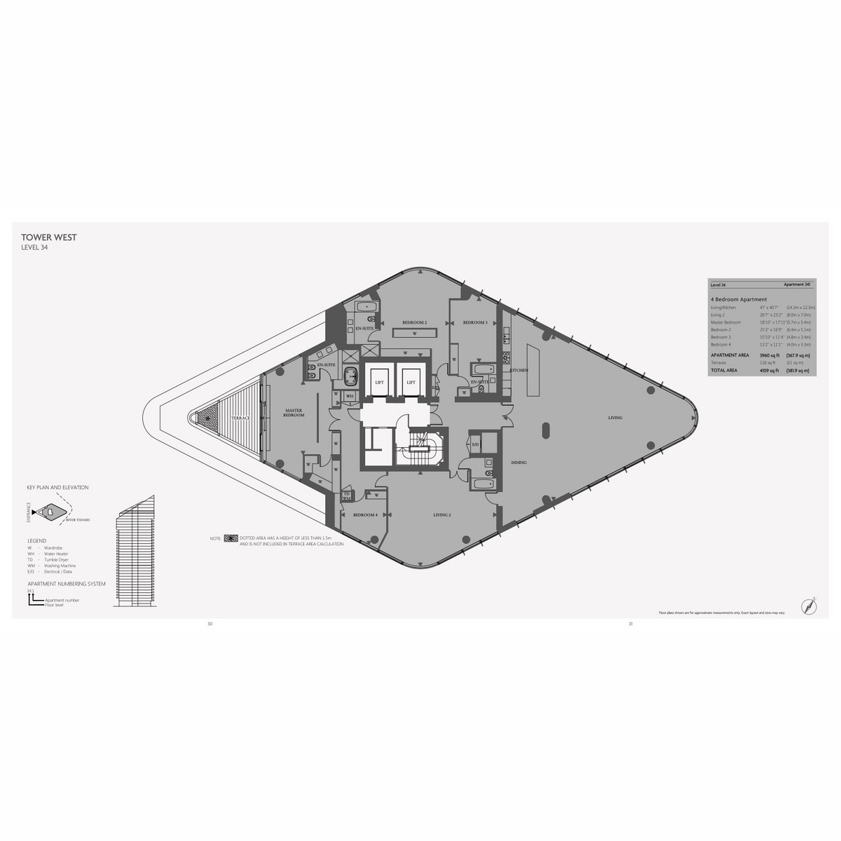 Flat 34.1, 1, Chelsea Waterfront, London floorplan