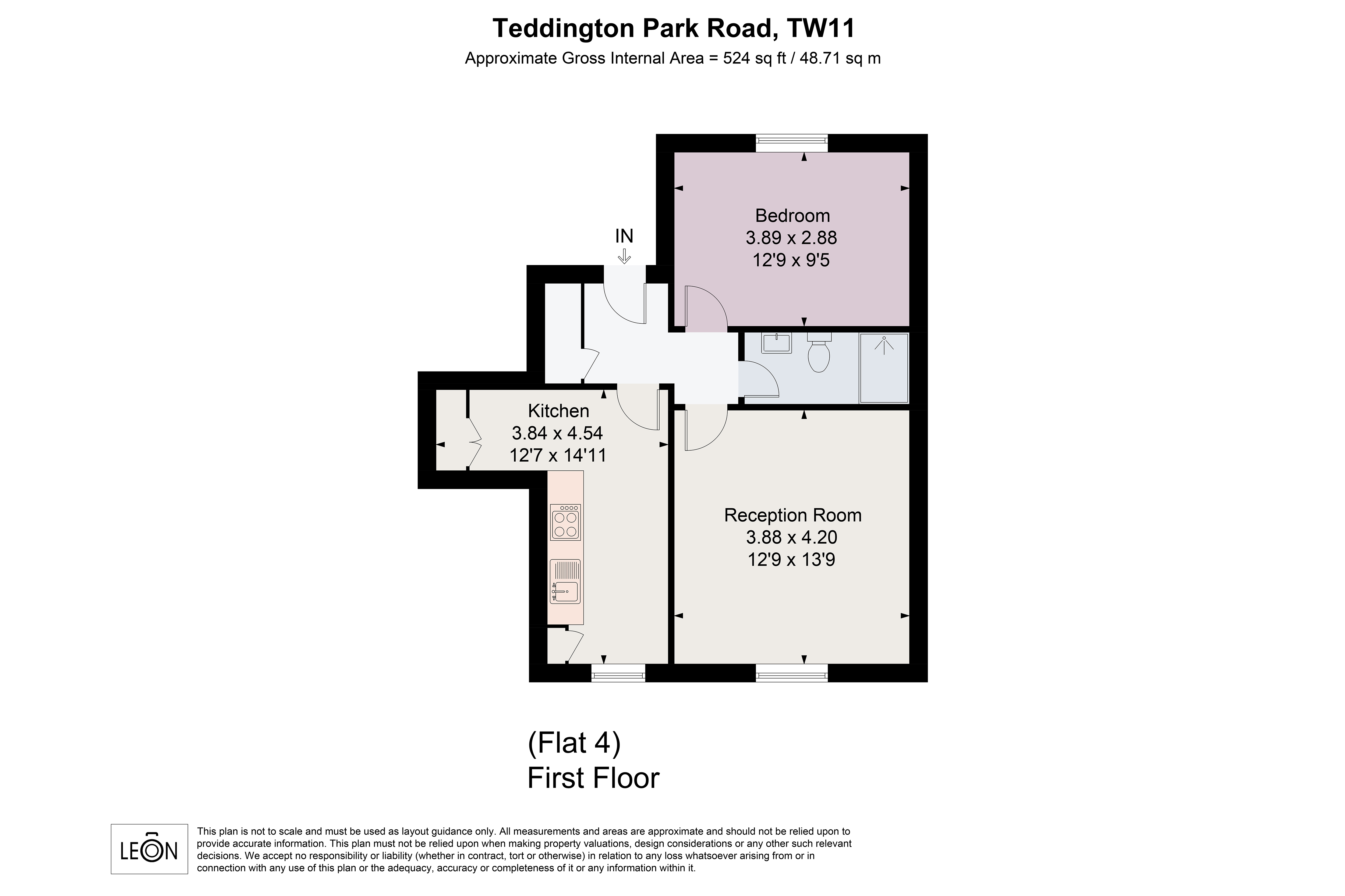 Flat 4, 79, Teddington Park Road, Teddington floorplan
