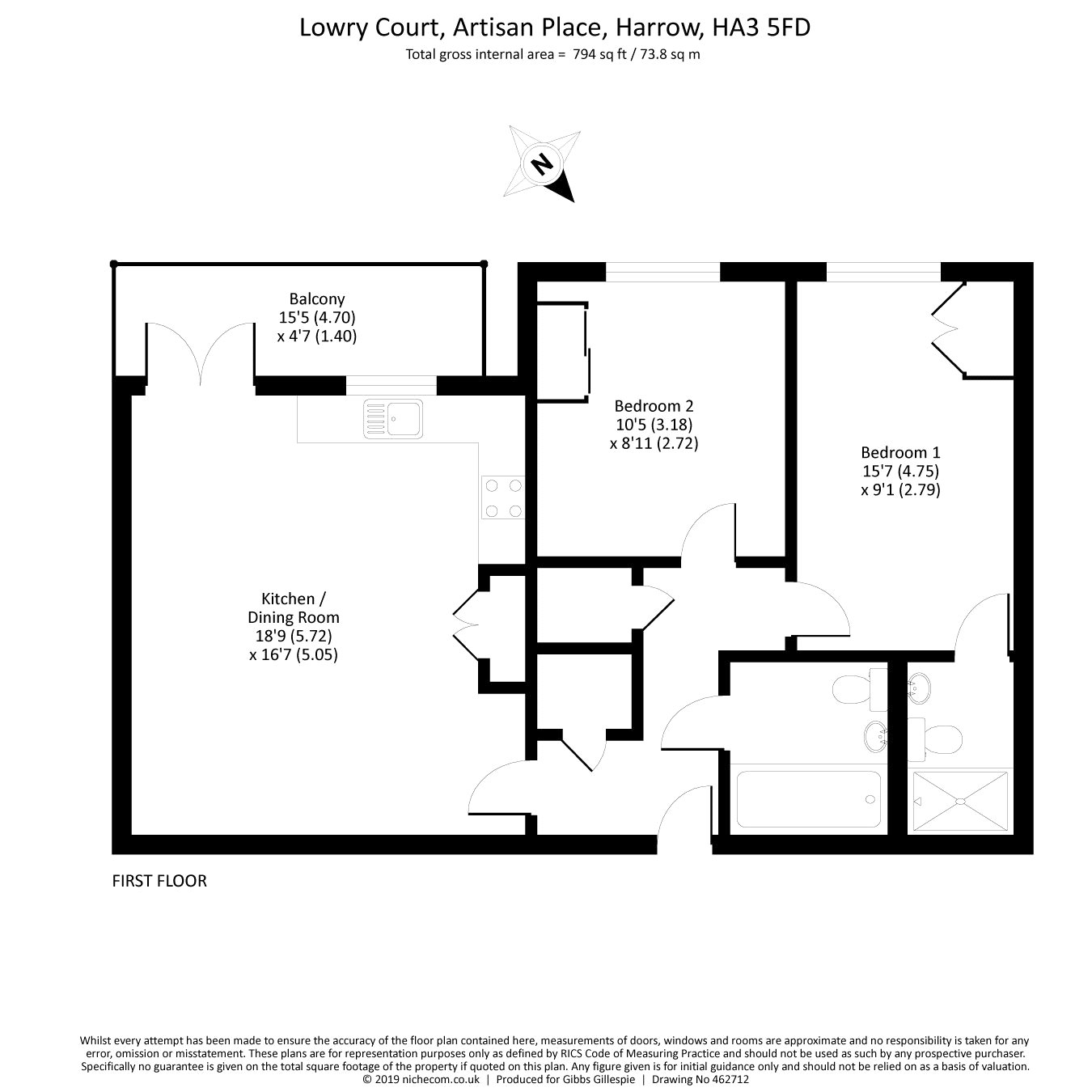 2 Bedrooms Flat for sale in Lowry Court, 23 Artisan Place, Harrow, Middlesex HA3