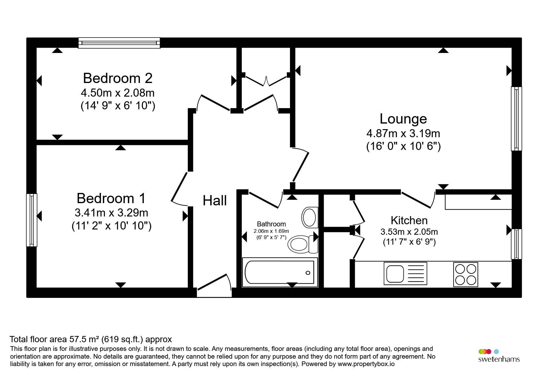 Flat 2, 29, Charlotte Court, Chester floorplan