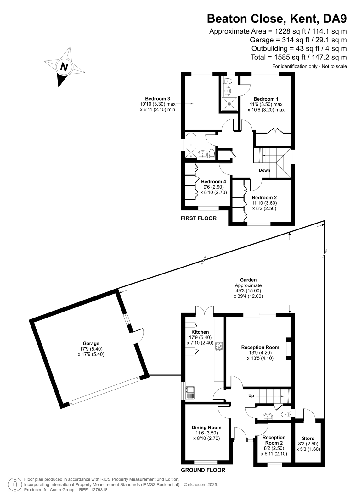15, Beaton Close, Kent floorplan