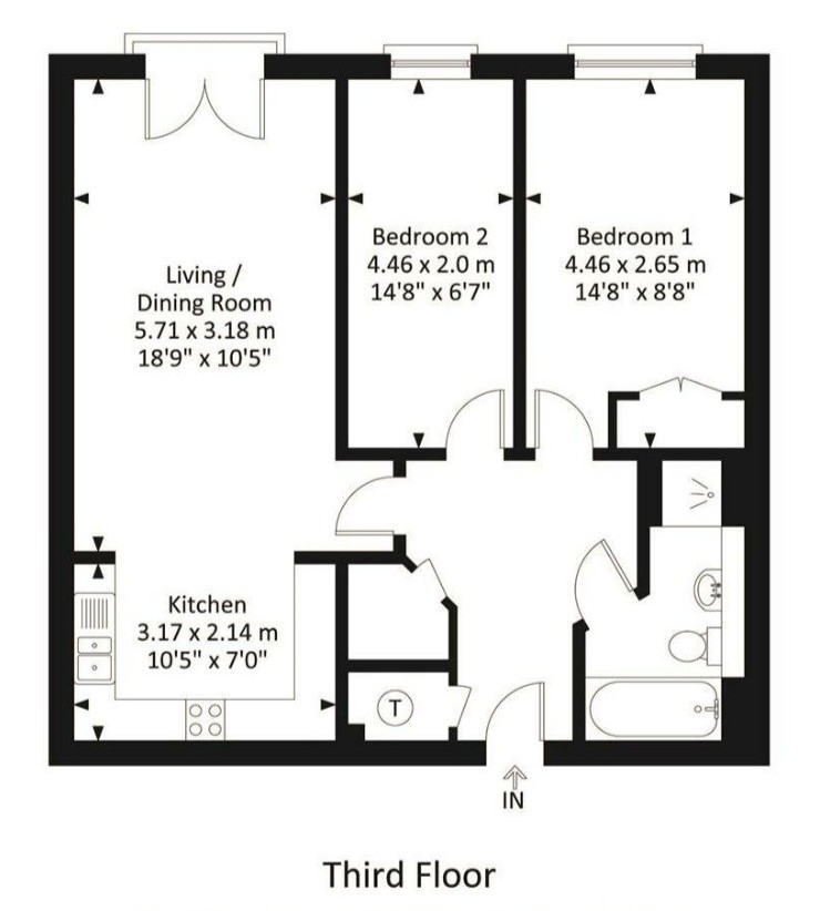 Flat 160, Bristol floorplan