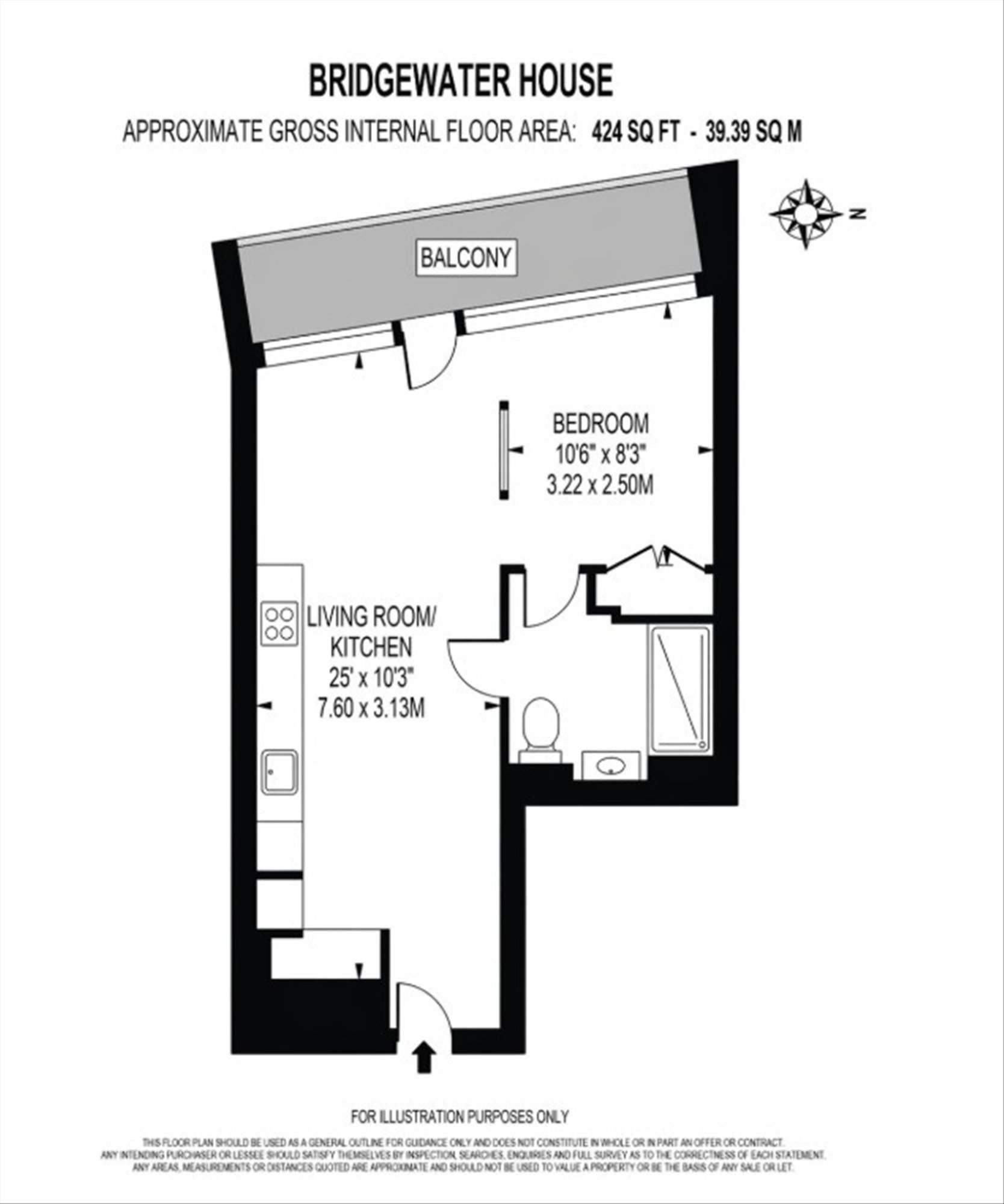Flat 1710, Bridgewater House, 96, Lookout Lane, London floorplan