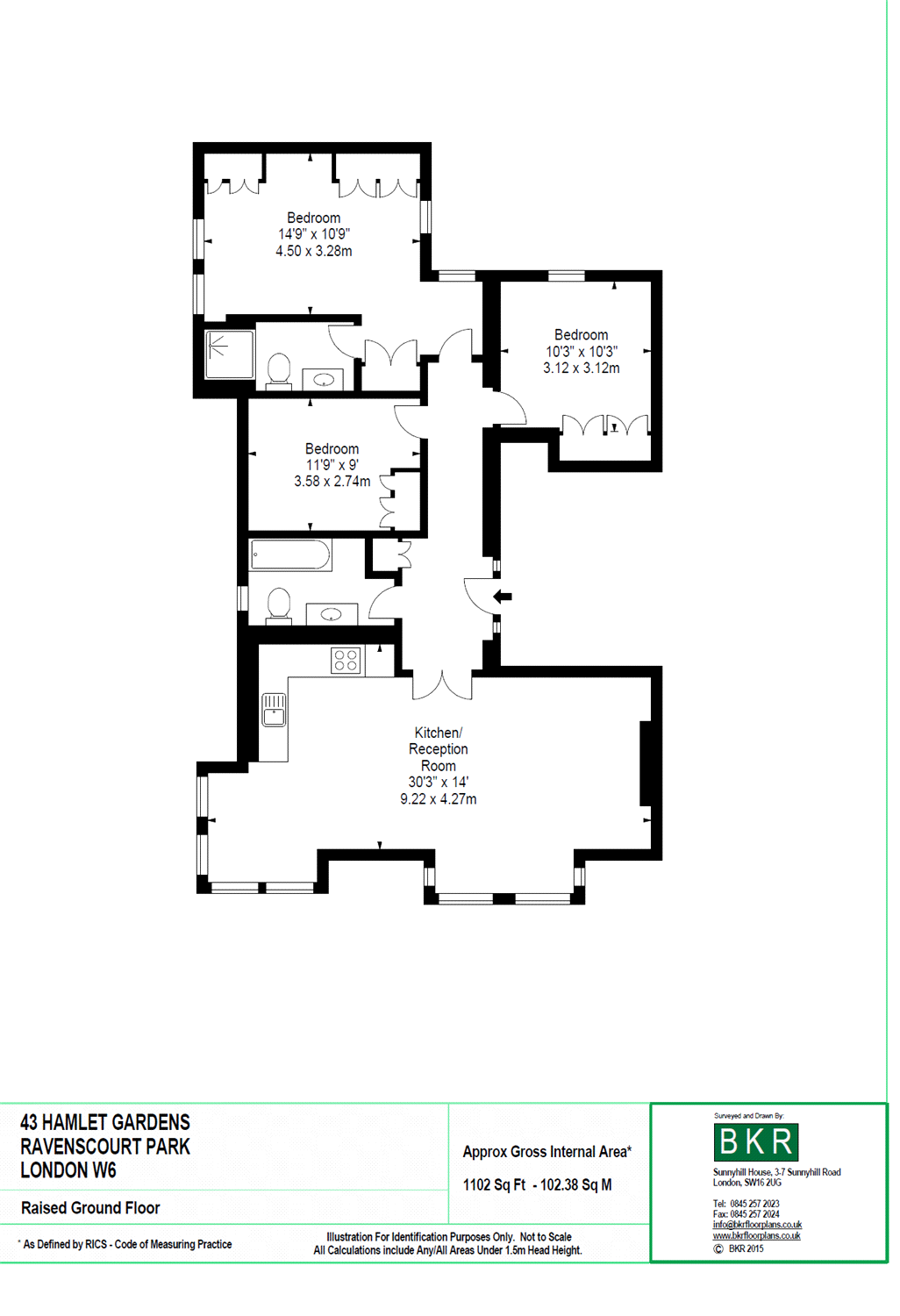 3 Bedrooms Flat to rent in Hamlet Gardens, Hammersmith, London W6