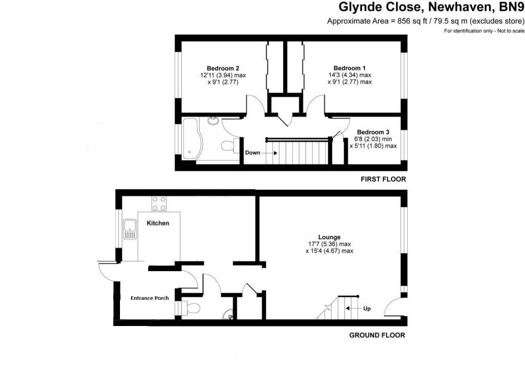 23, Glynde Close, Newhaven floorplan