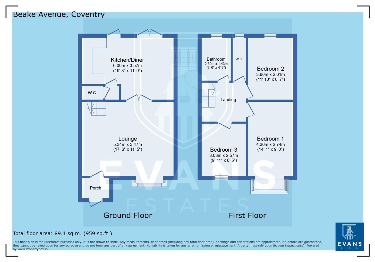 327, Beake Avenue, Coventry floorplan
