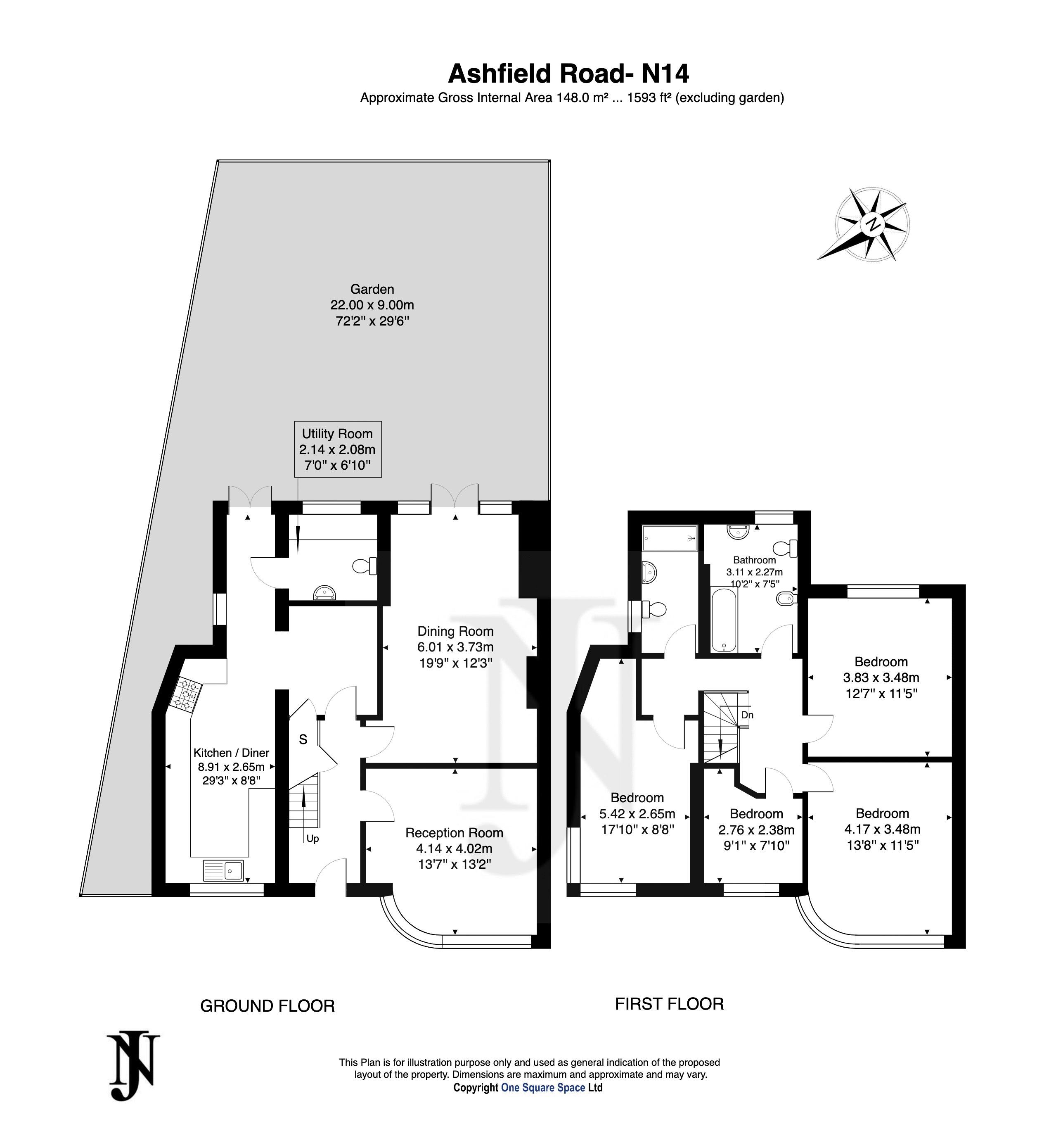 Ashfield Road, Southgate, London N14, 4 bedroom semidetached house for