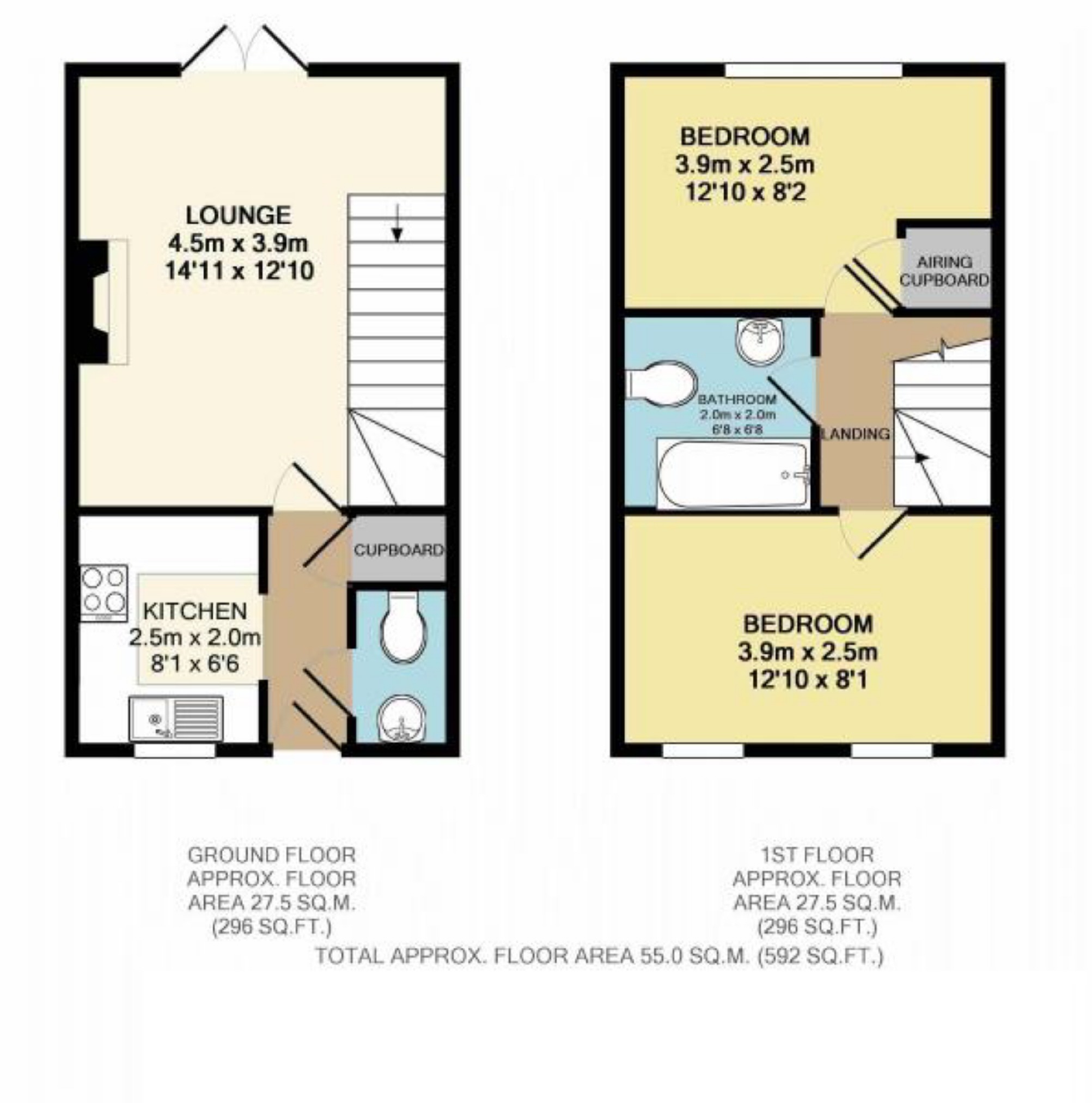 2 Bedrooms Terraced house for sale in Avery Close, Leighton Buzzard LU7