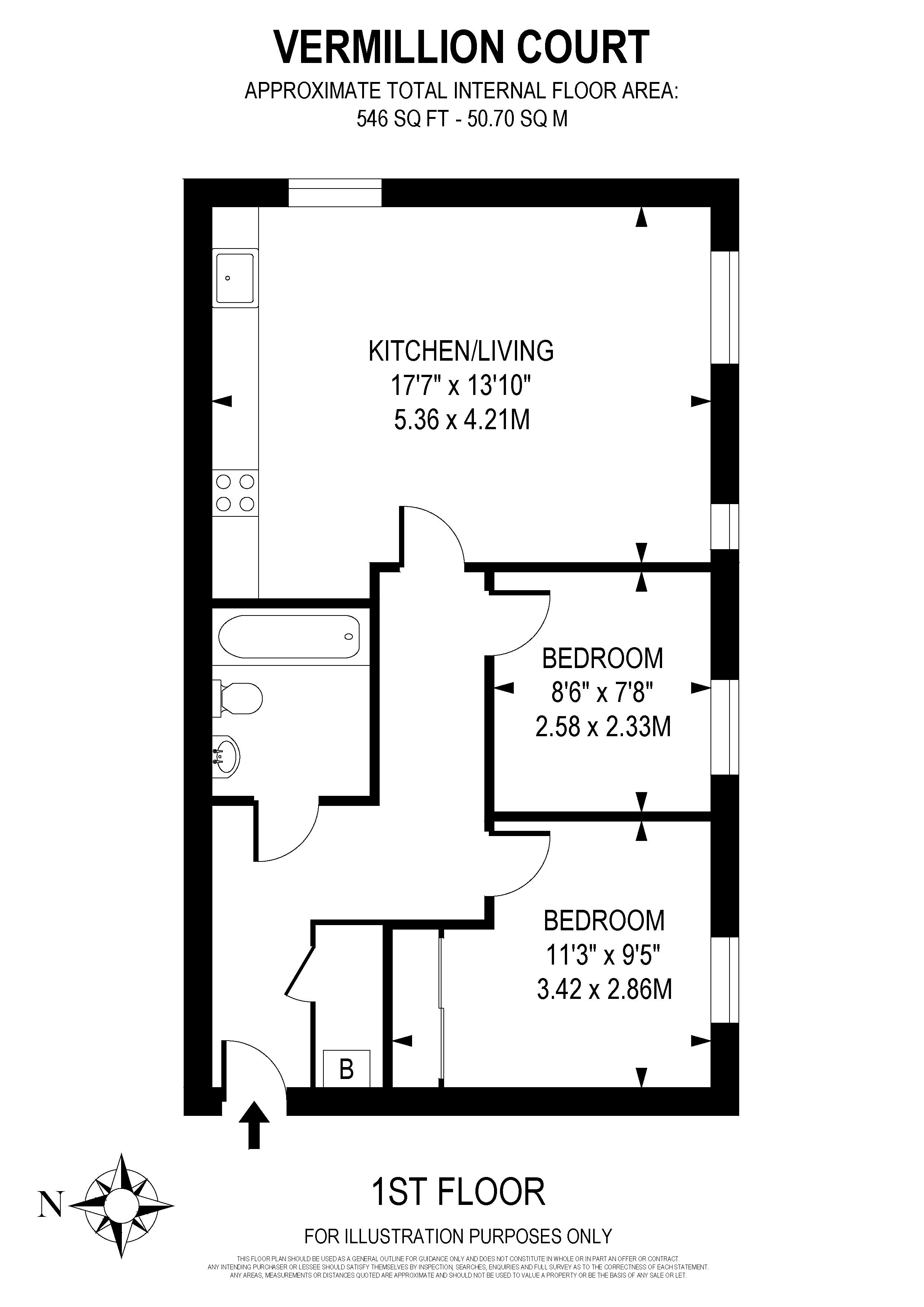 2 Bedrooms Flat to rent in Vermillion Court, Elvedon Road, Feltham TW13