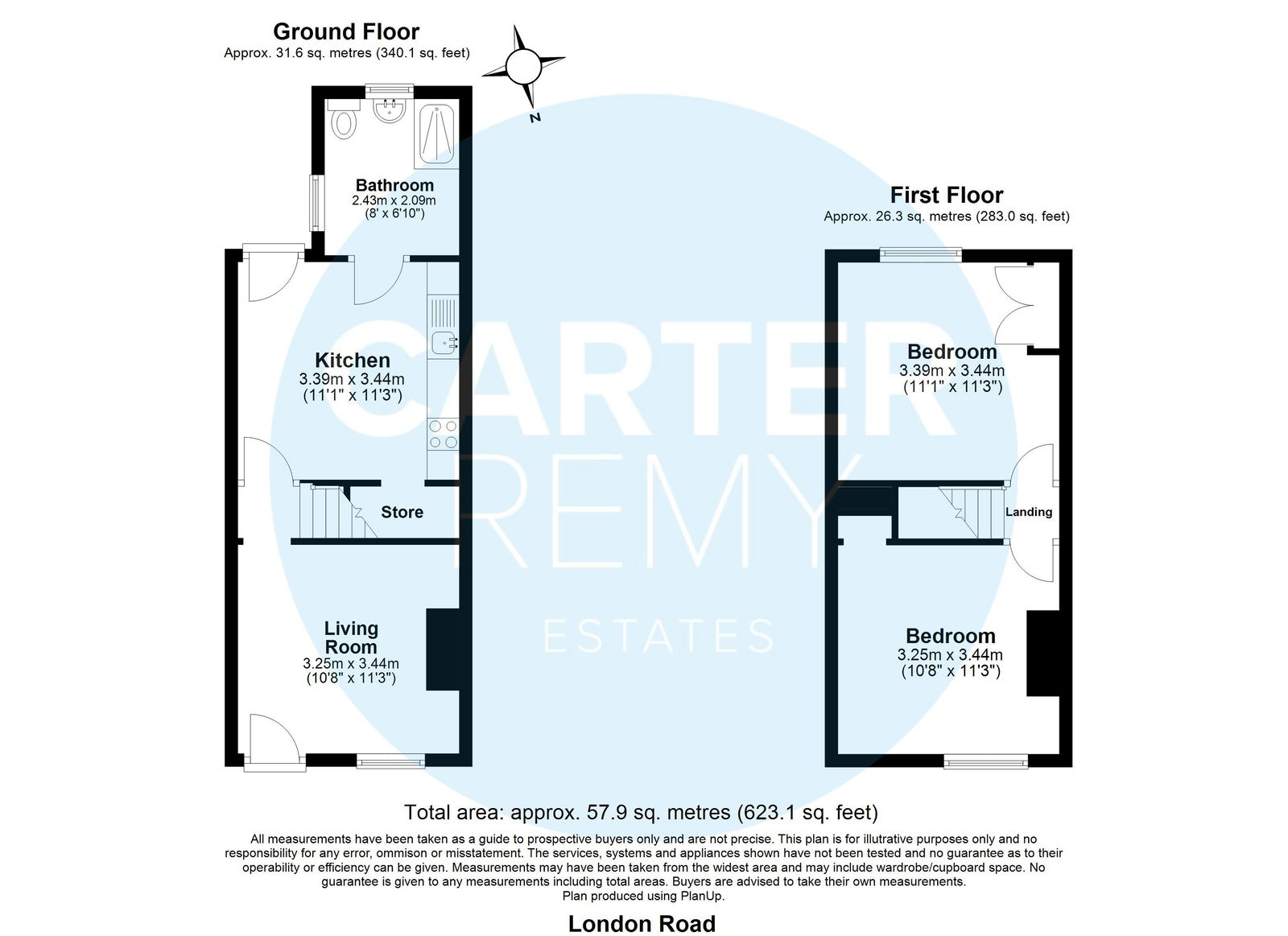 235, London Road, Grays floorplan