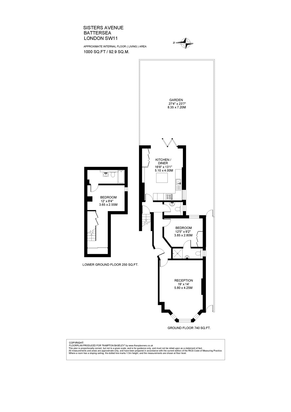 Flat 1, 27, Sisters Avenue, London floorplan