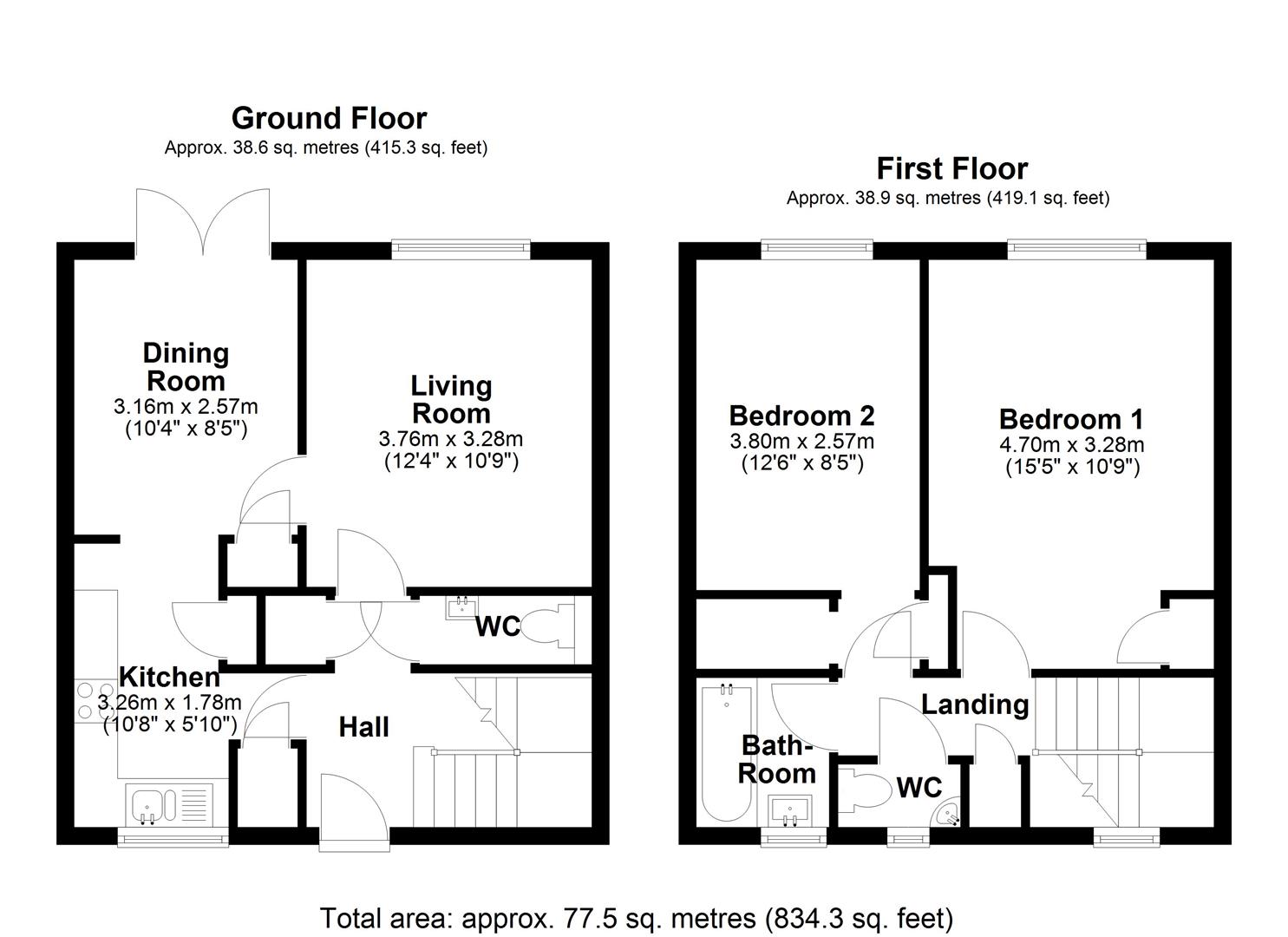 103, Hereward Close, Cambridge floorplan