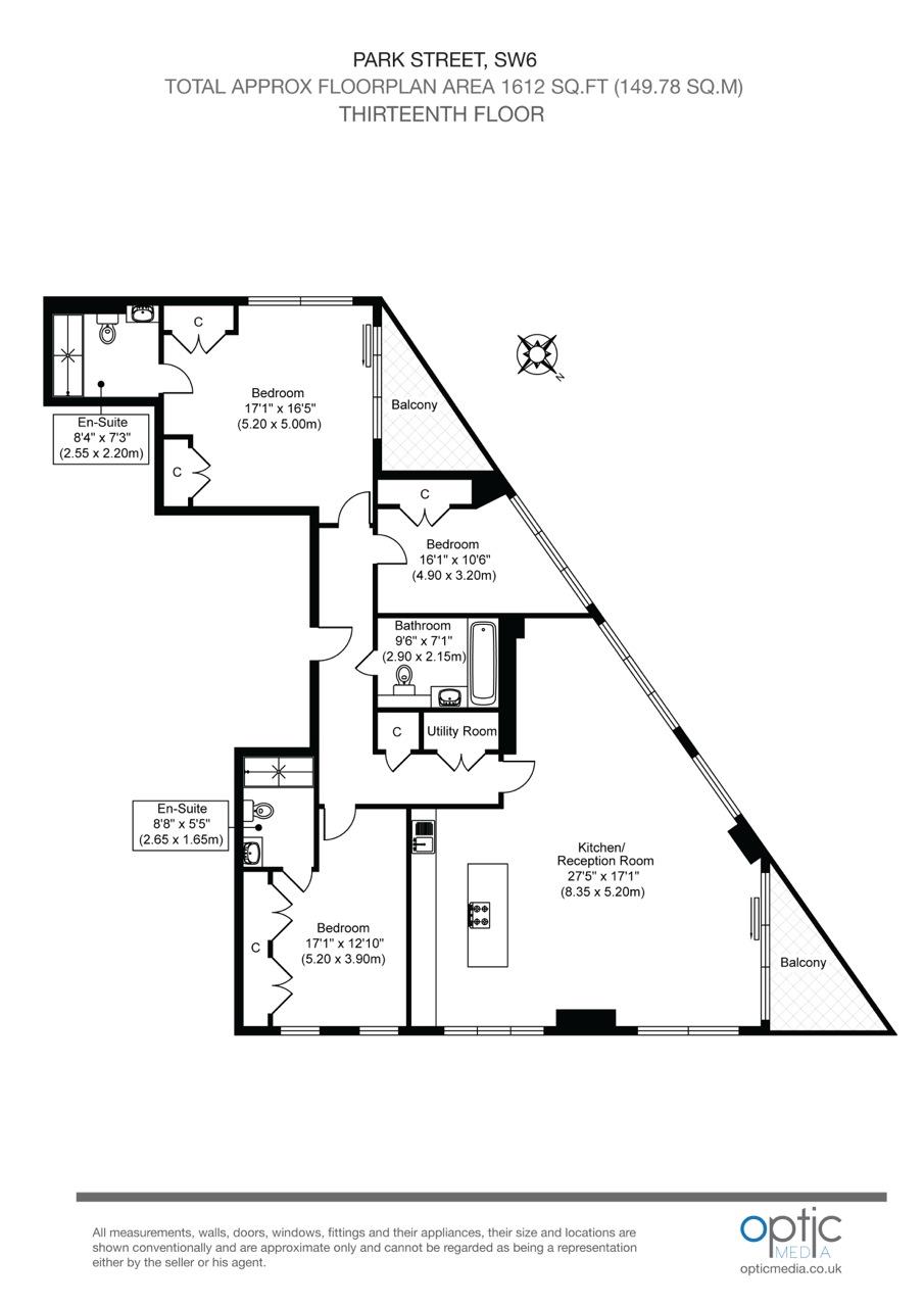 31 Chelsea Creek Tower, Chelsea Creek Tower, Park Street, London floorplan