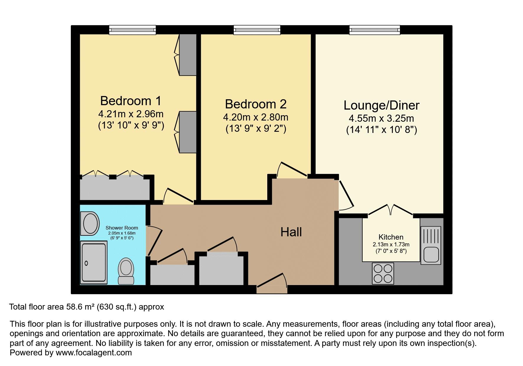 49, Amber Court, Hove floorplan