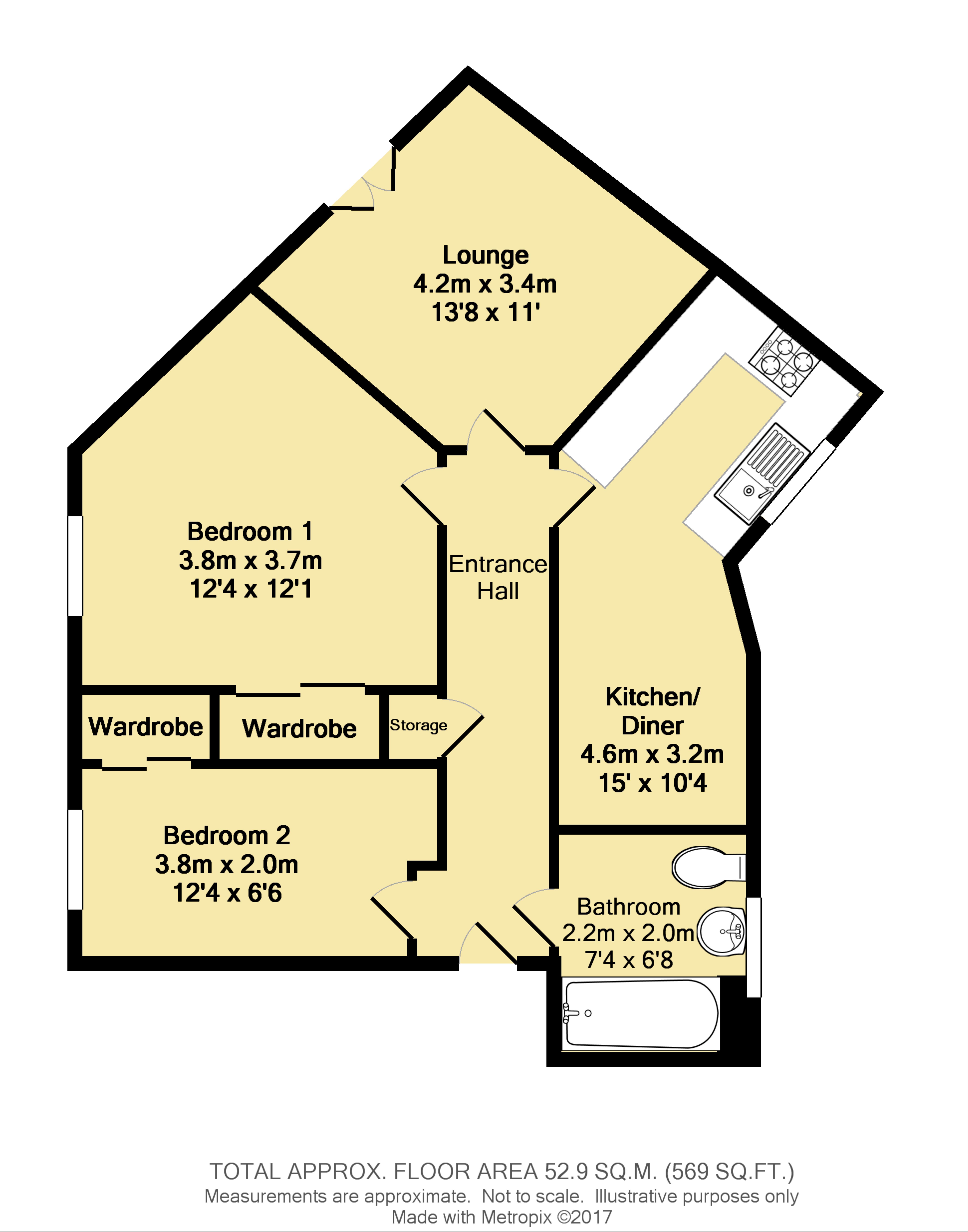 2 Bedrooms Flat for sale in East Street, Doe Lea, Chesterfield S44