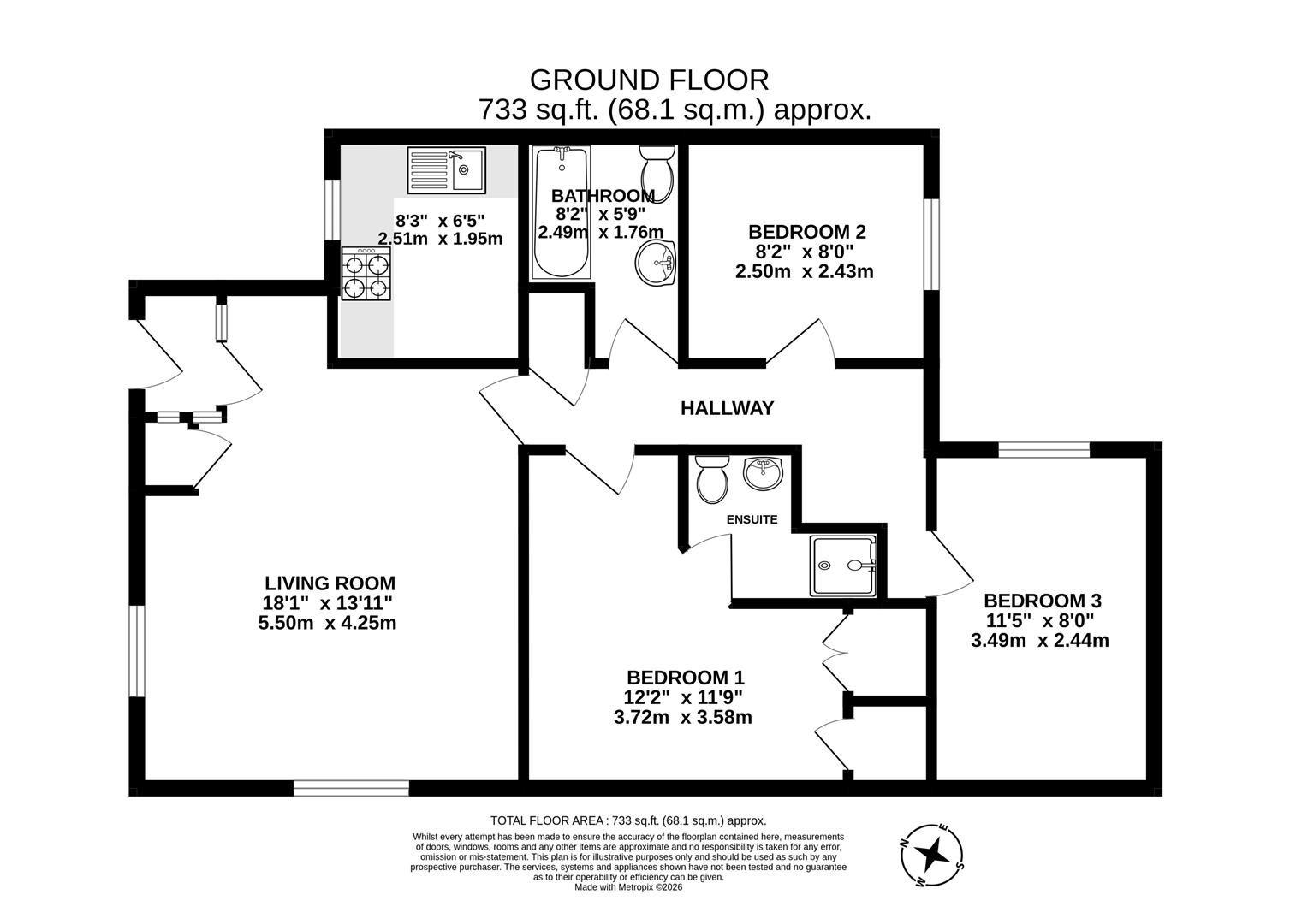 Flat 52, Grove Court, The Grove, Dorchester floorplan