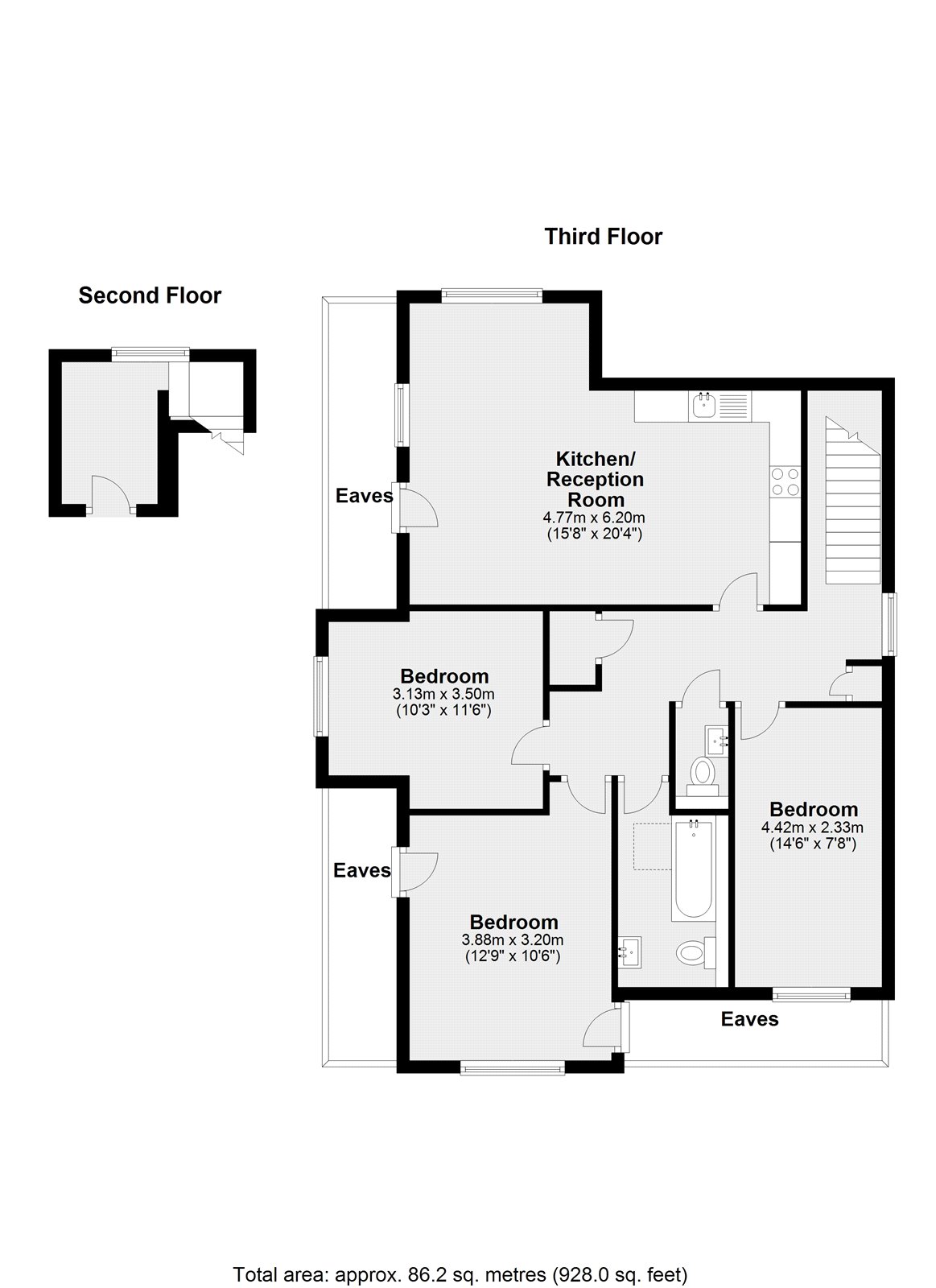 South Bank, Surbiton, Surrey KT6, 3 bedroom flat for sale 62324399
