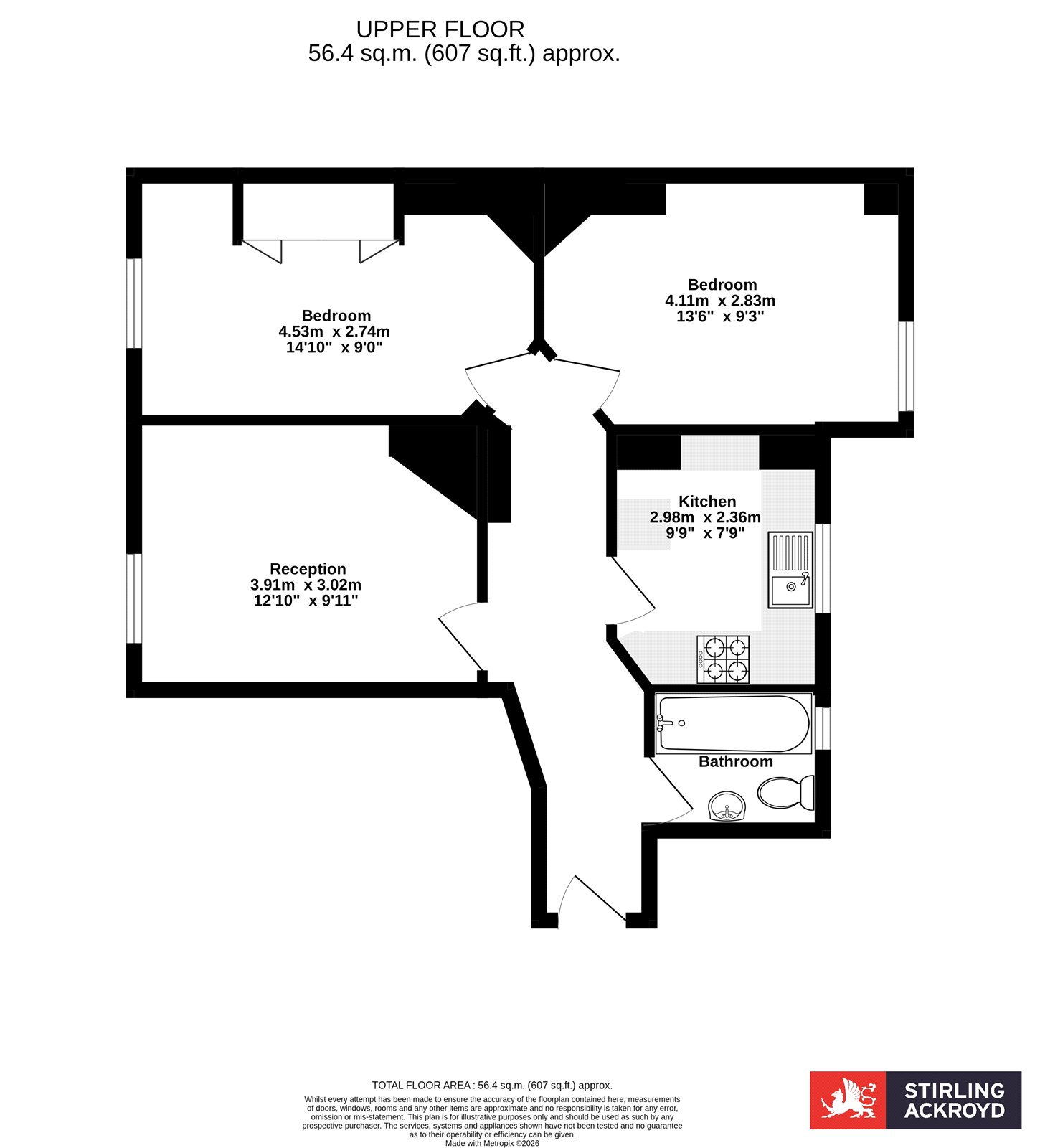 Flat 57, Jenner House,, Hunter Street, London floorplan