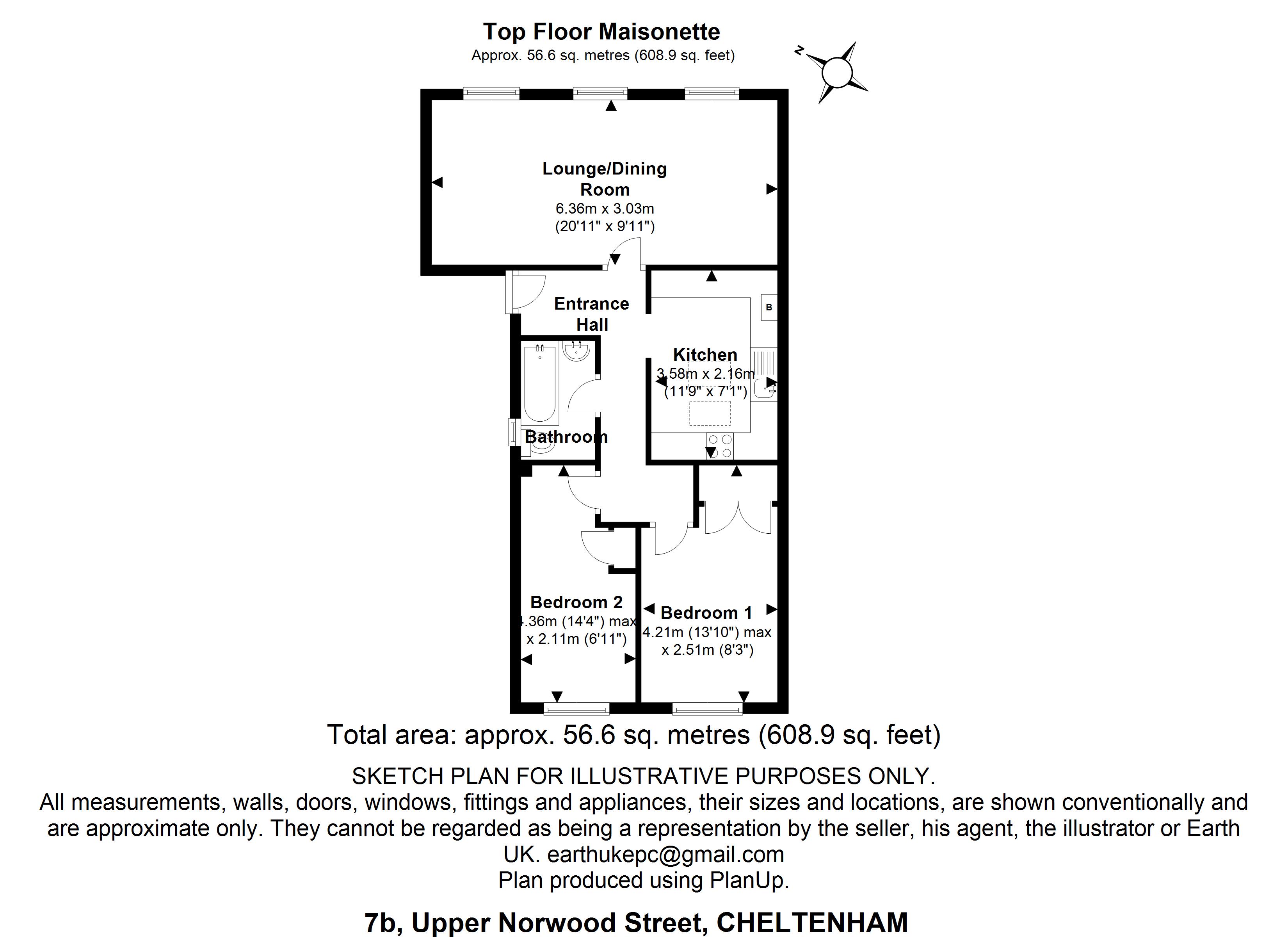 2 Bedrooms Maisonette for sale in Upper Norwood Street, Leckhampton, Cheltenham GL53